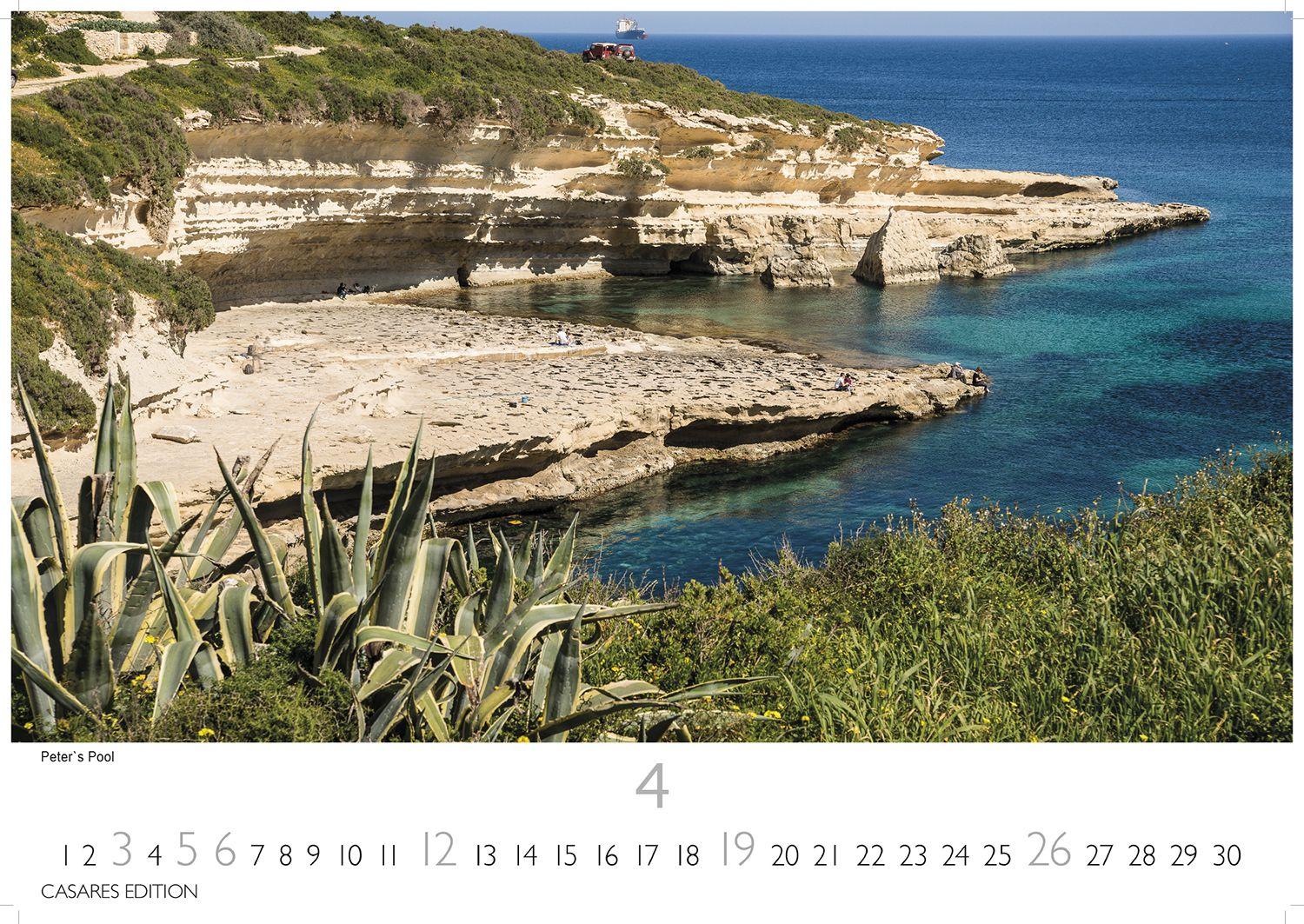 Beispielinhalt (Bild) Malta Kalender 2026 - Wandkalender | Fotokalender Südeuropa 24x35cm - Hochwertiger . mit atemberaubenden Fotos von Malta - ideal für Liebhaber der Insel und Reiseliebhaber.