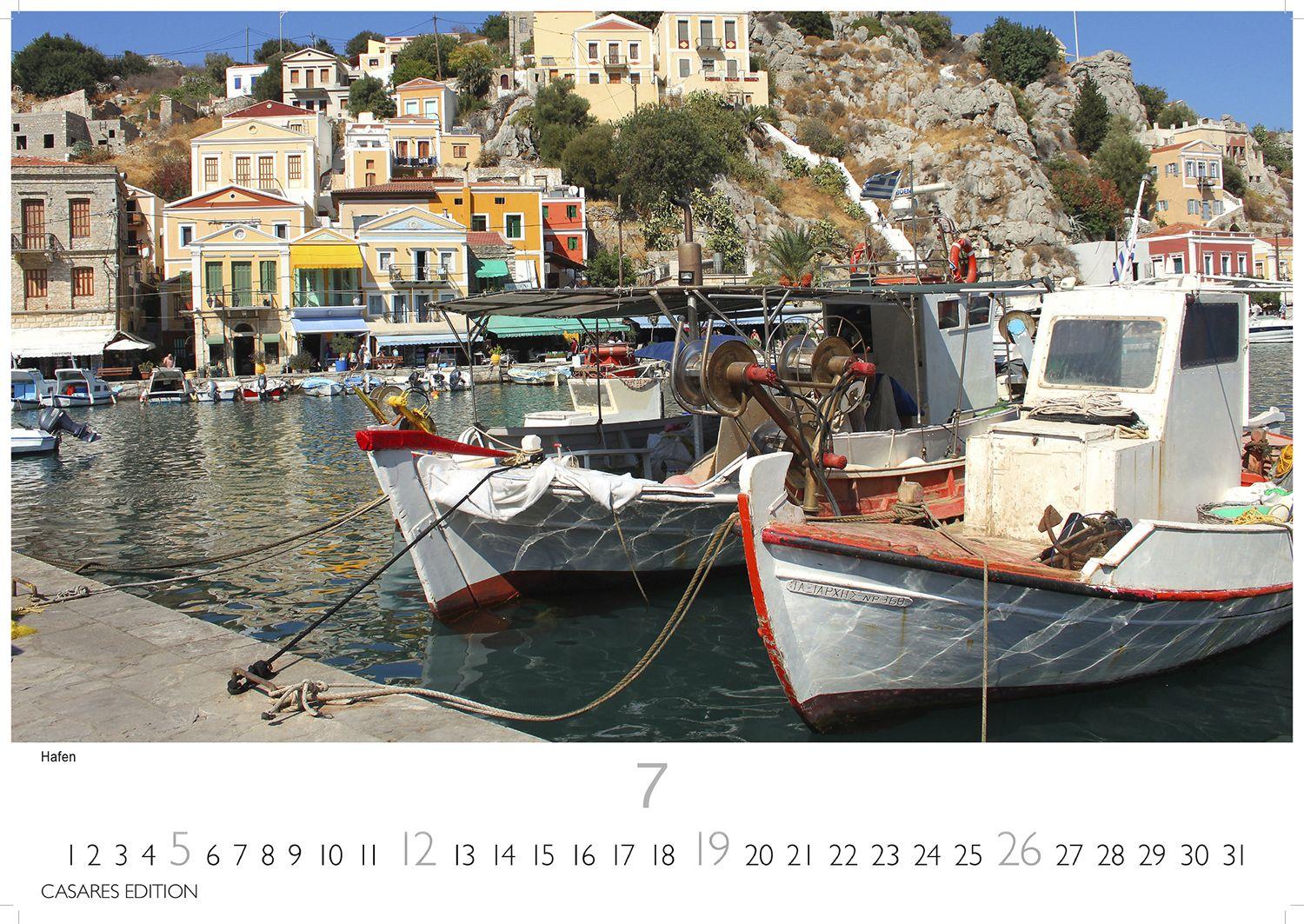 Beispielinhalt (Bild) Rhodos Kalender 2026 - Wandkalender | Fotokalender Griechenland 35x50cm Großformat, Premium Qualität, Urlaub, Ferien, Reise & Lifestyle - Perfekt für Rodos Fans & Reisebegeisterte.