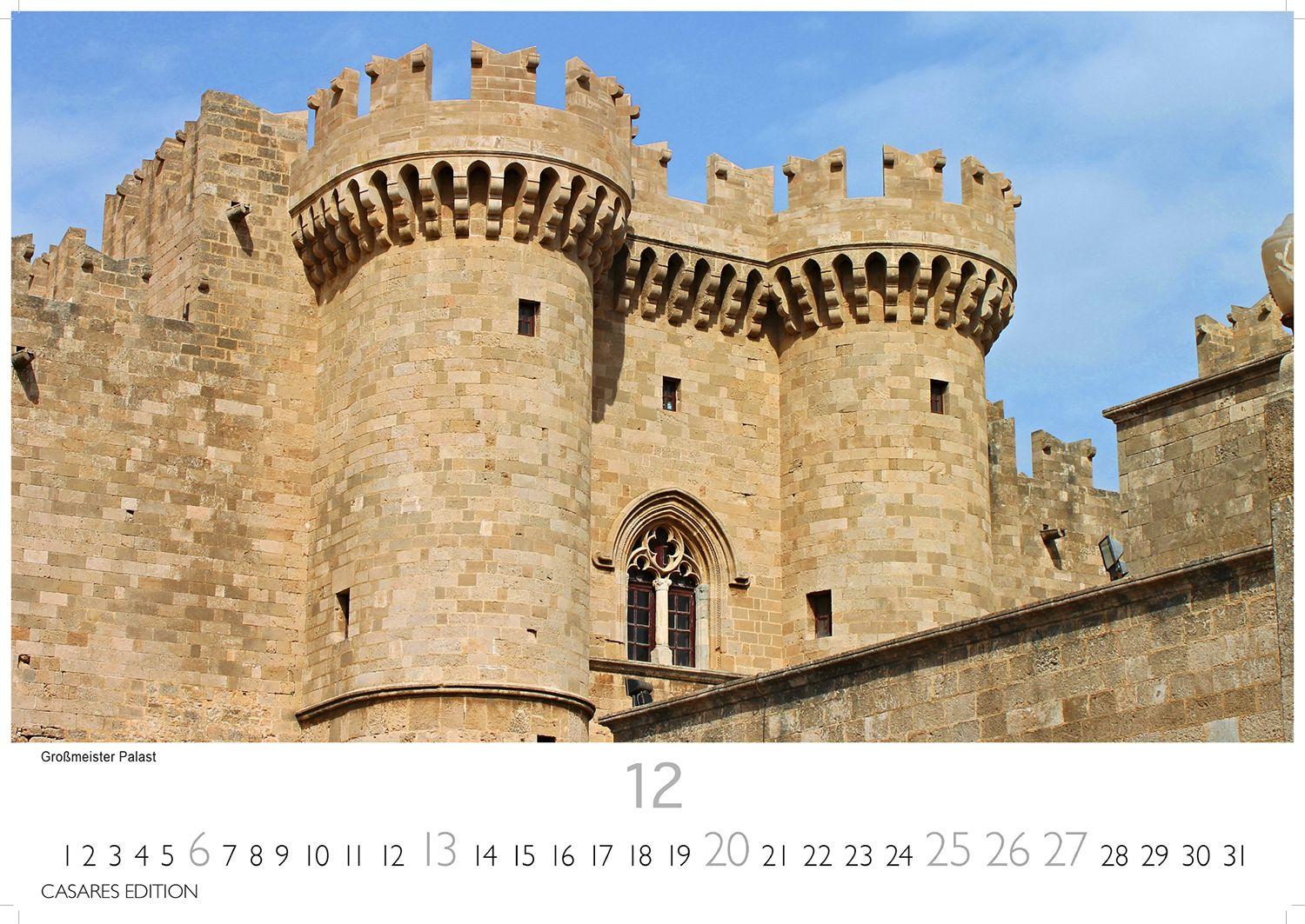 Beispielinhalt (Bild) Rhodos Kalender 2026 - Wandkalender | Fotokalender Griechenland 35x50cm Großformat, Premium Qualität, Urlaub, Ferien, Reise & Lifestyle - Perfekt für Rodos Fans & Reisebegeisterte.