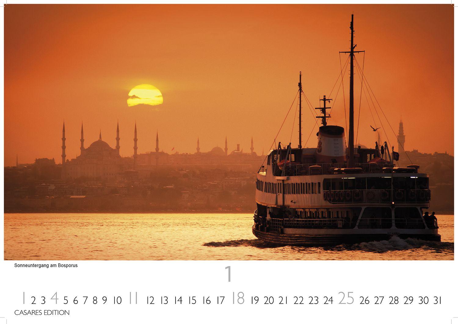 Beispielinhalt (Bild) Istanbul Kalender 2026 - Wandkalender | Fotokalender Türkei Vorderer Orient 24x35 cm | . mit 12 faszinierenden Fotografien von Istanbul | Premium-Design |
