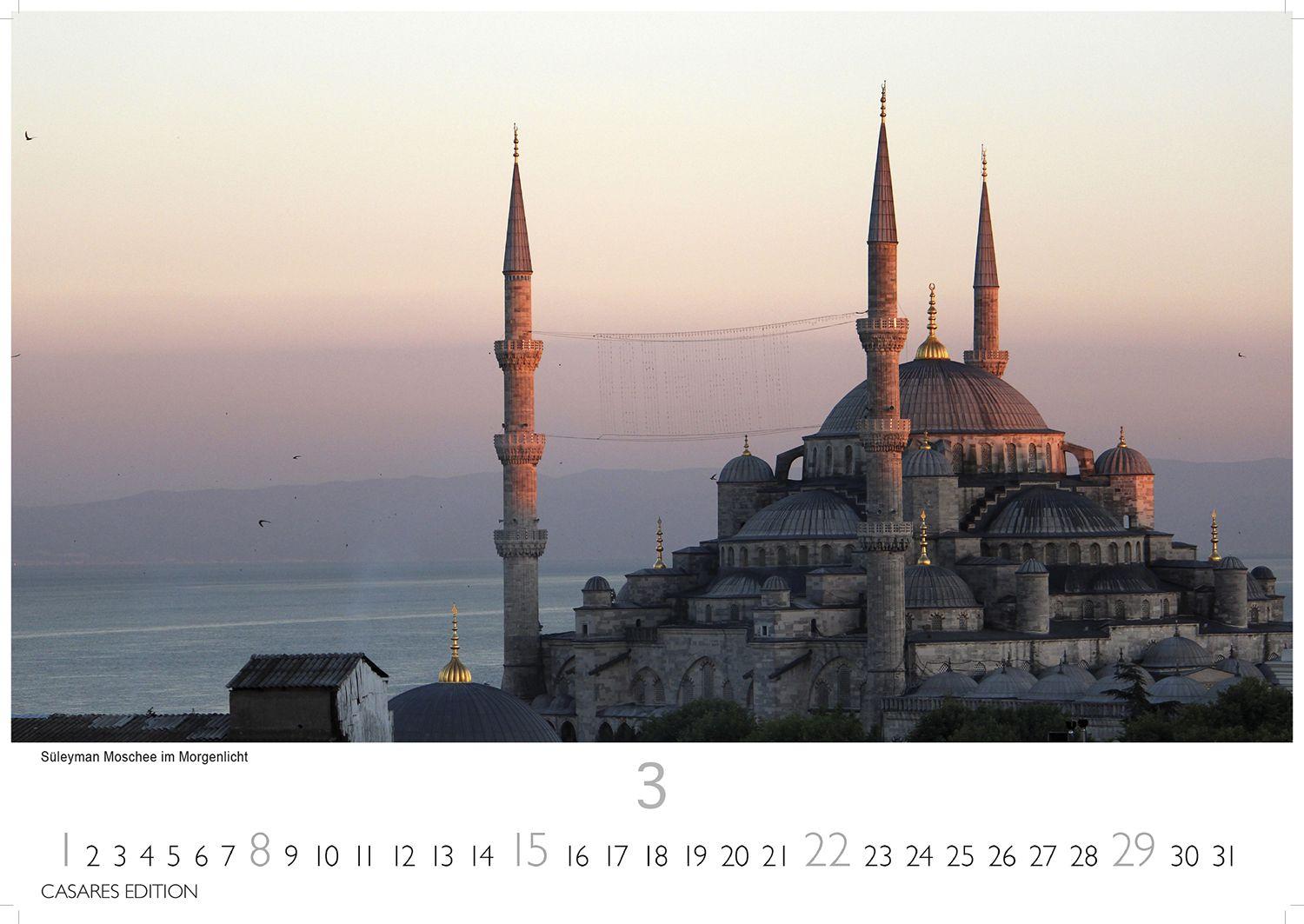 Beispielinhalt (Bild) Istanbul Kalender 2026 - Wandkalender | Fotokalender Türkei Vorderer Orient 35x50cm Großformat | . mit 12 faszinierenden Fotografien von Istanbul | Premium-Design |