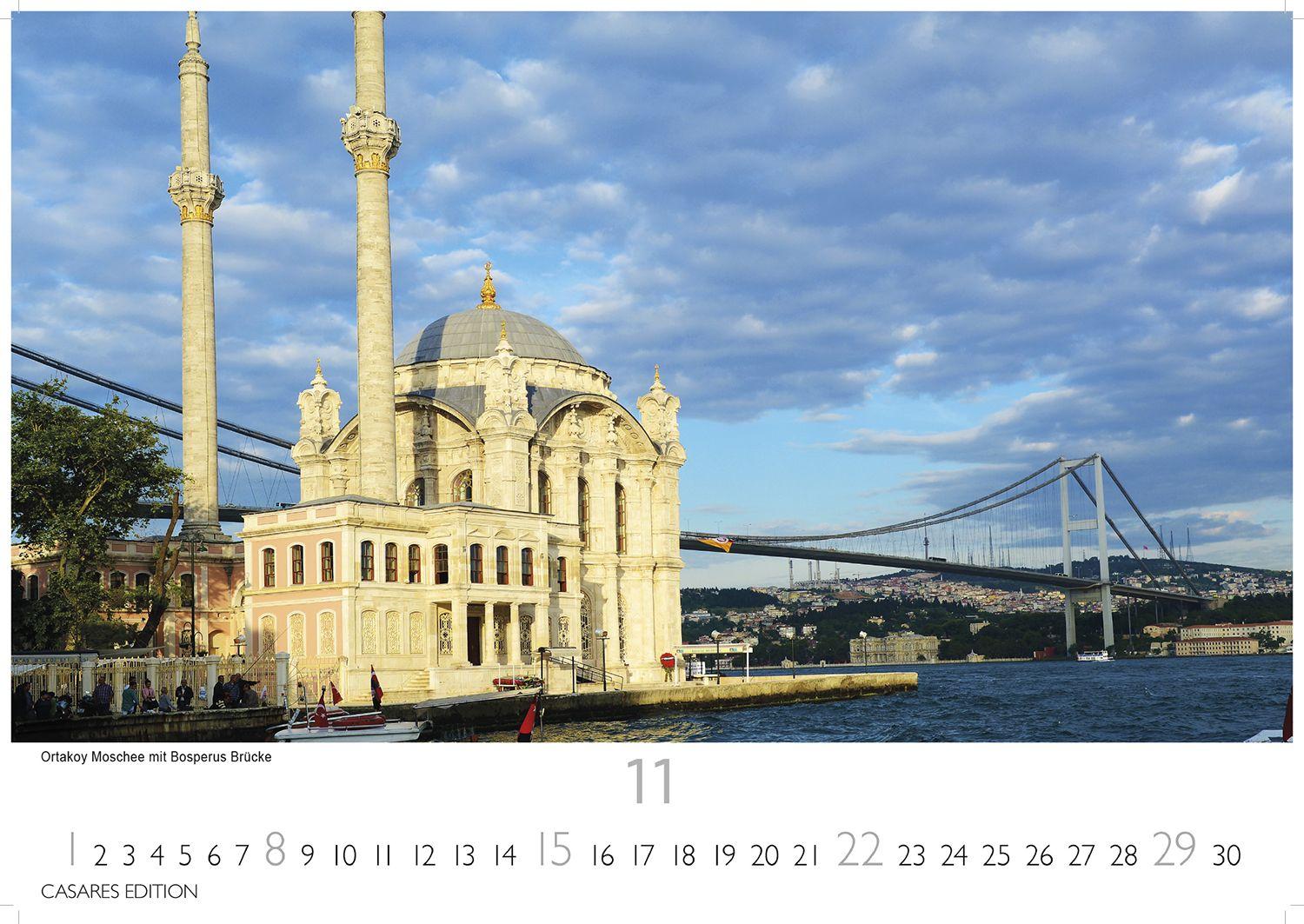 Beispielinhalt (Bild) Istanbul Kalender 2026 - Wandkalender | Fotokalender Türkei Vorderer Orient 35x50cm Großformat | . mit 12 faszinierenden Fotografien von Istanbul | Premium-Design |
