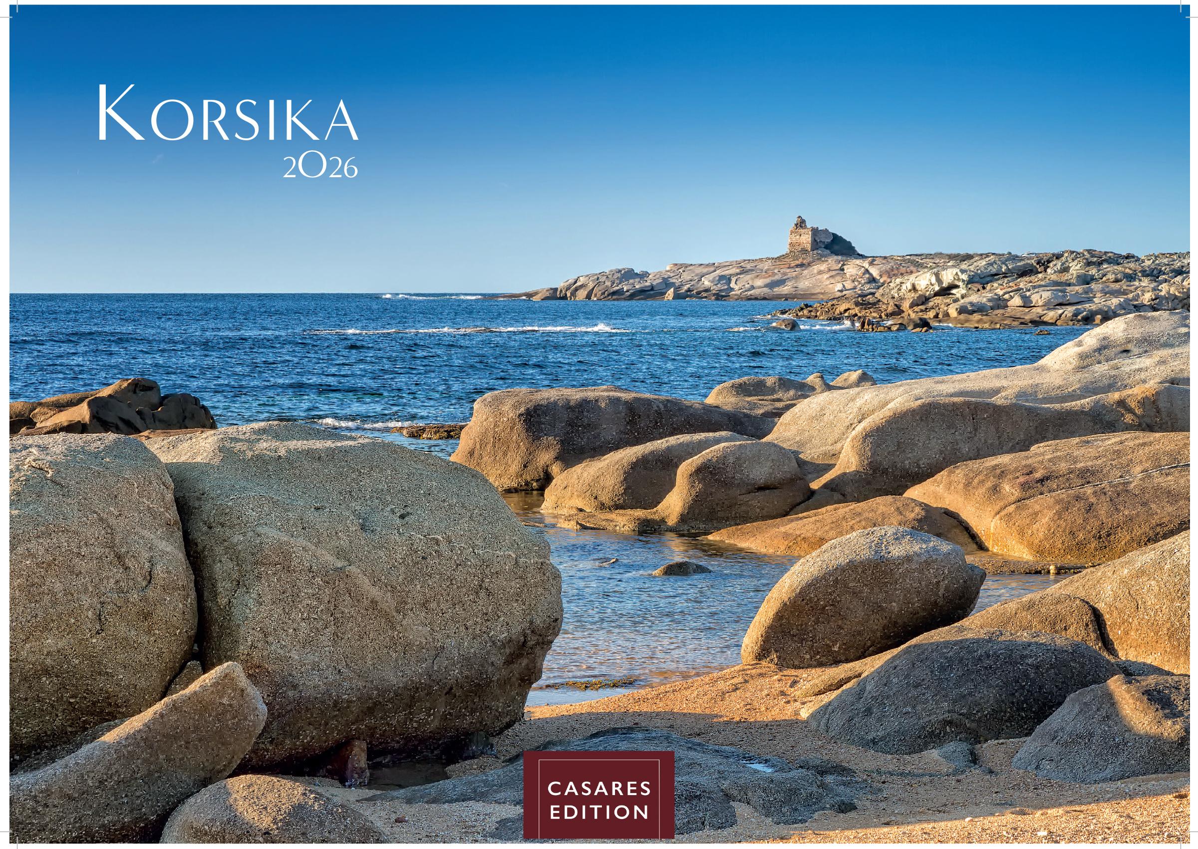 Vorderes Coverbild Korsika Kalender 2026 - Wandkalender | Fotokalender Frankreich 24x35cm - . mit atemberaubenden Fotografien der Insel.