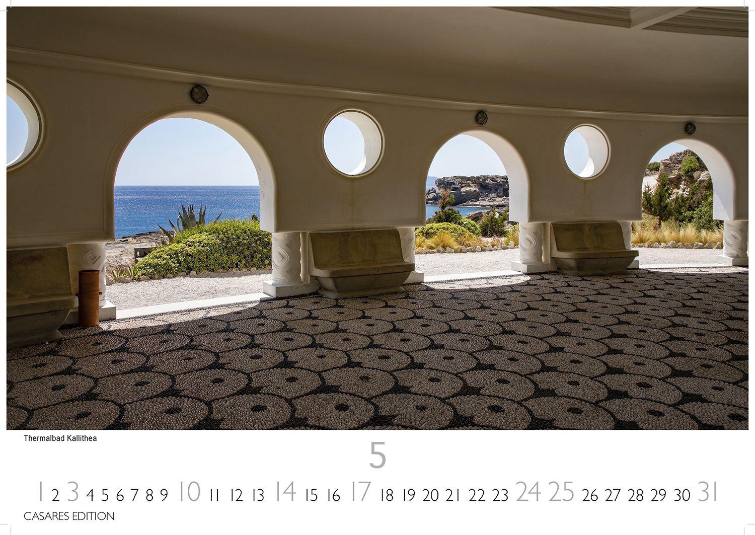 Beispielinhalt (Bild) Rhodos Kalender 2026 - Wandkalender | Fotokalender Griechenland 24x35cm, Premium Qualität, Urlaub, Ferien, Reise & Lifestyle - Perfekt für Rodos Fans & Reisebegeisterte.