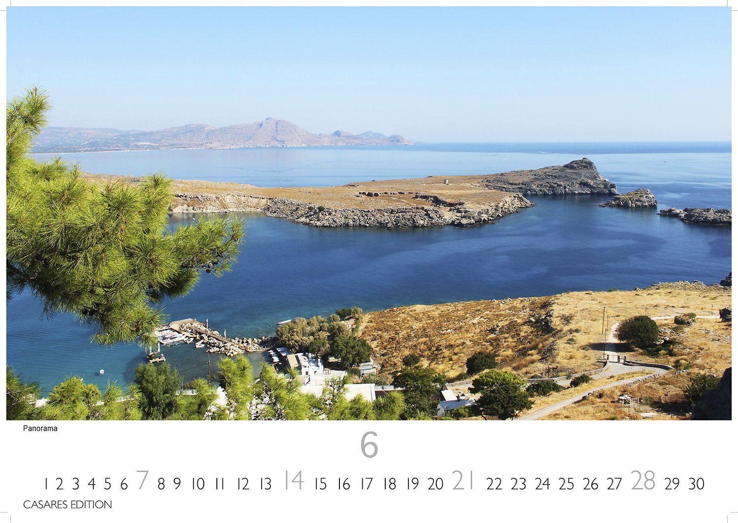 Beispielinhalt (Bild) Rhodos Kalender 2026 - Wandkalender | Fotokalender Griechenland 24x35cm, Premium Qualität, Urlaub, Ferien, Reise & Lifestyle - Perfekt für Rodos Fans & Reisebegeisterte.