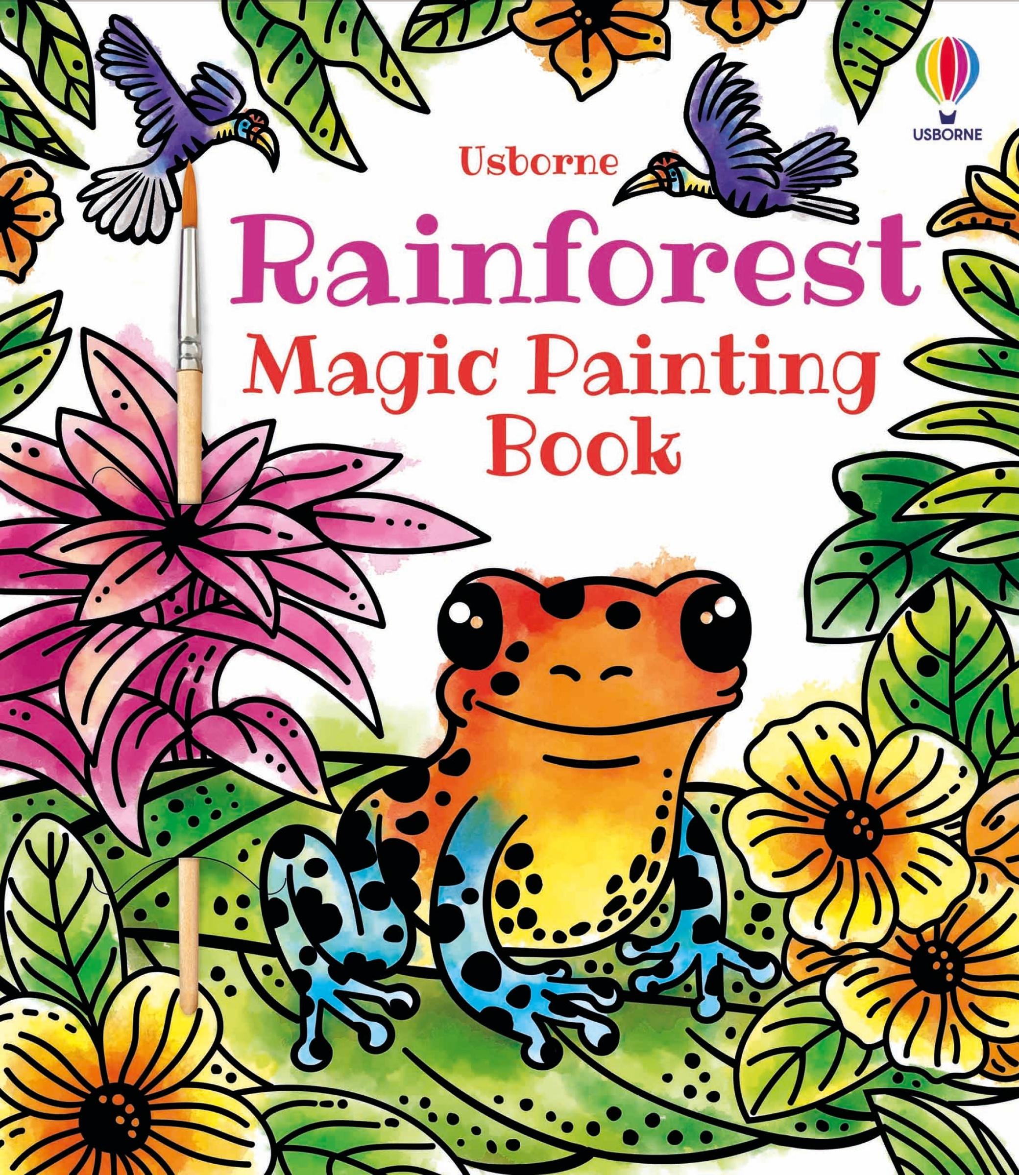 Vorderes Coverbild Rainforest Magic Painting Book