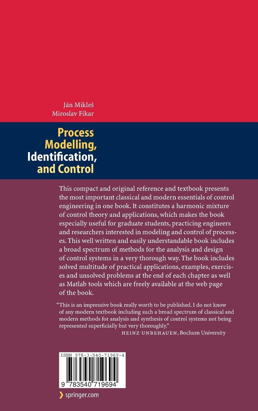 Rückseitencover Process Modelling, Identification, and Control
