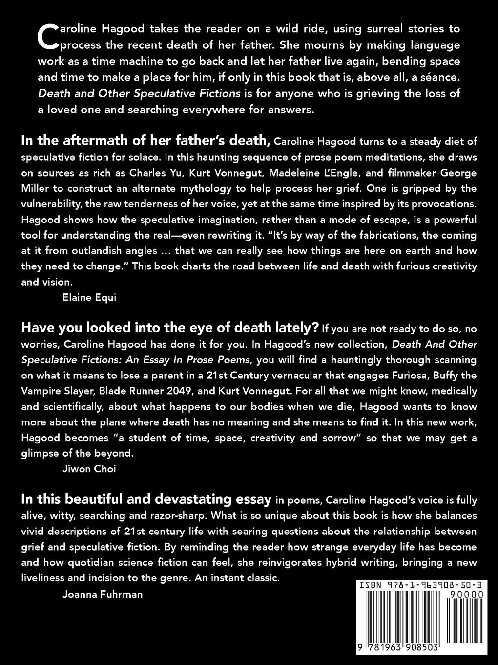 Rückseitencover Death And Other Speculative Fictions