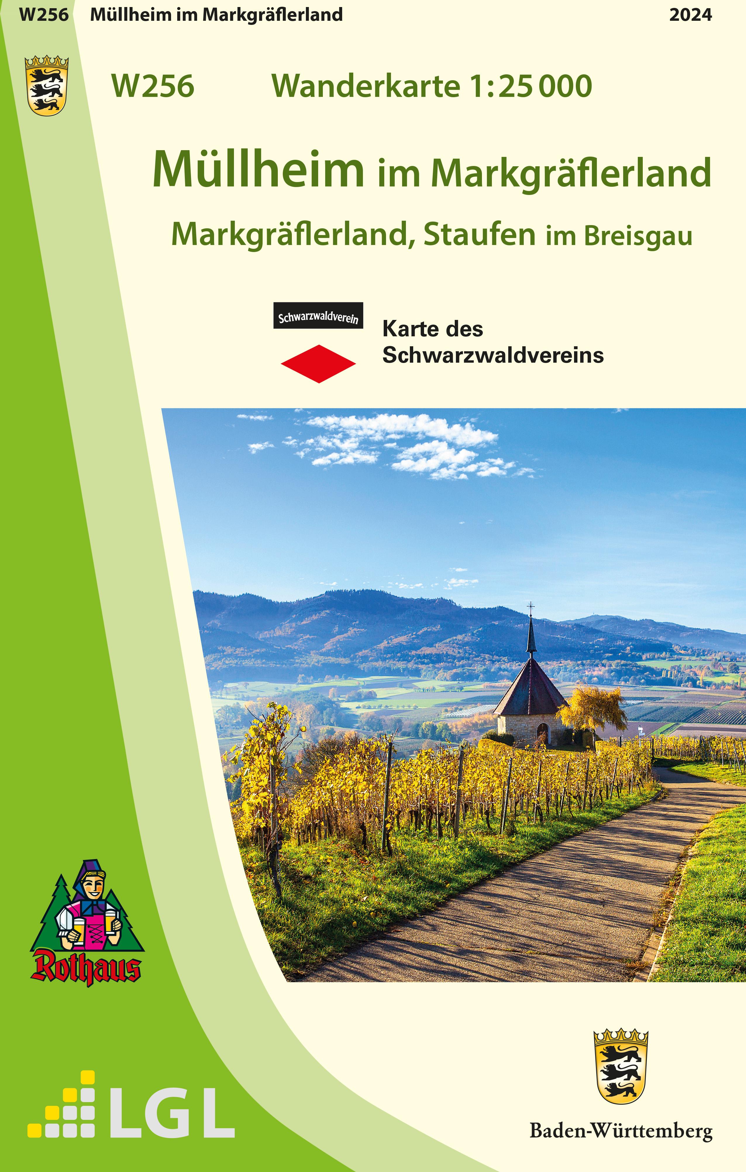 Vorderes Coverbild W256 Wanderkarte 1:25 000 Müllheim im Markgräflerland