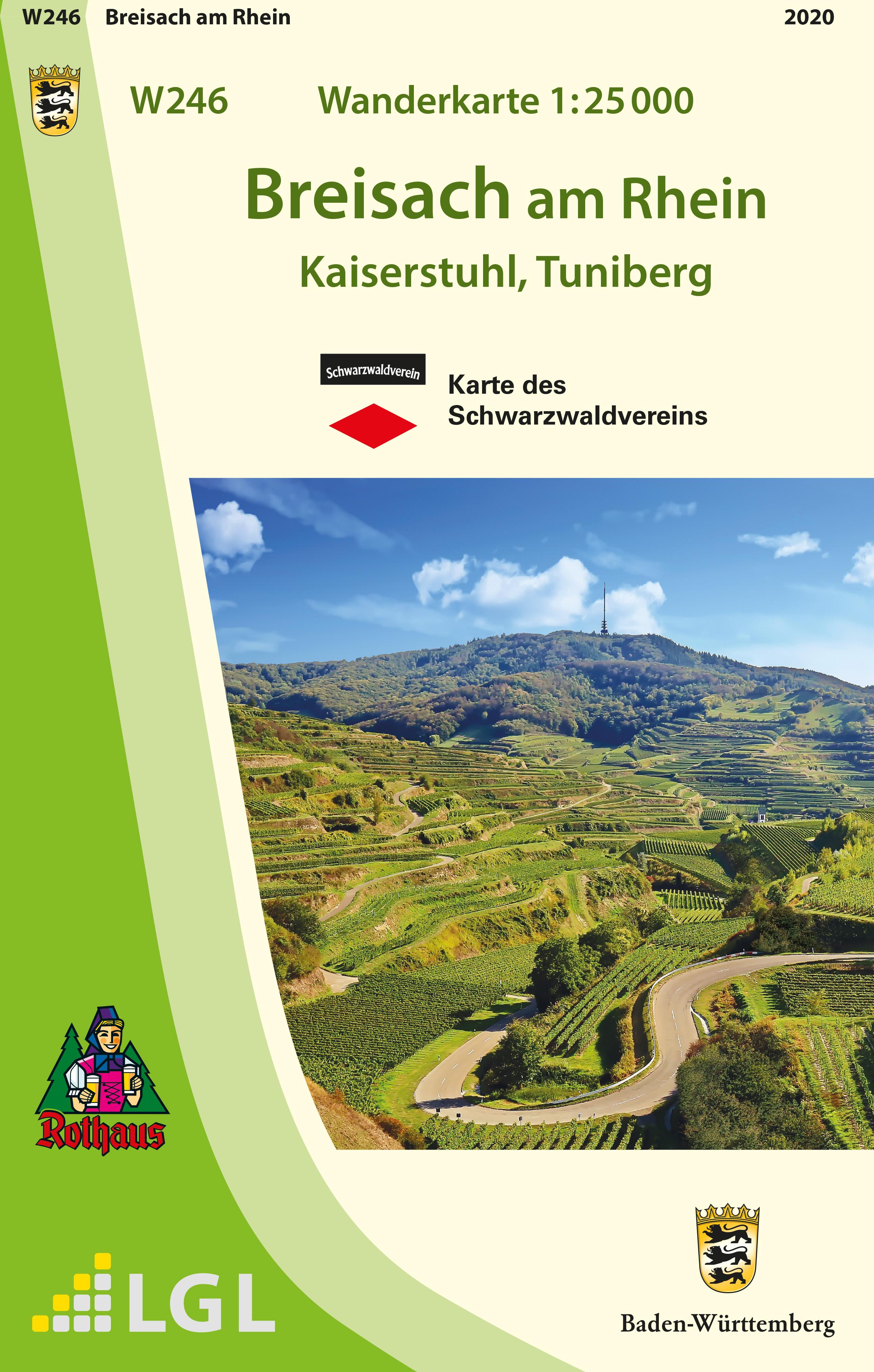 Vorderes Coverbild W246 Wanderkarte 1:25 000 Breisach am Rhein