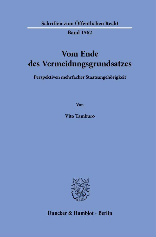 Vorderes Coverbild Vom Ende des Vermeidungsgrundsatzes