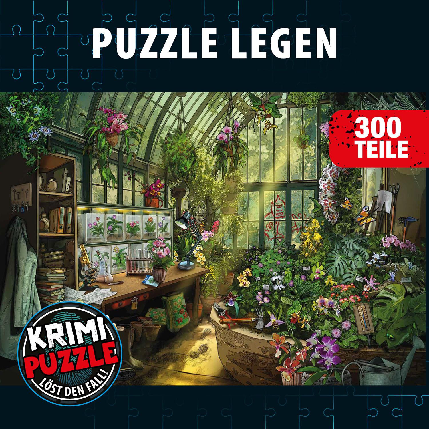 Beispielinhalt (Bild) Krimi-Puzzle: Die drei ??? - Die Blüte des Verderbens