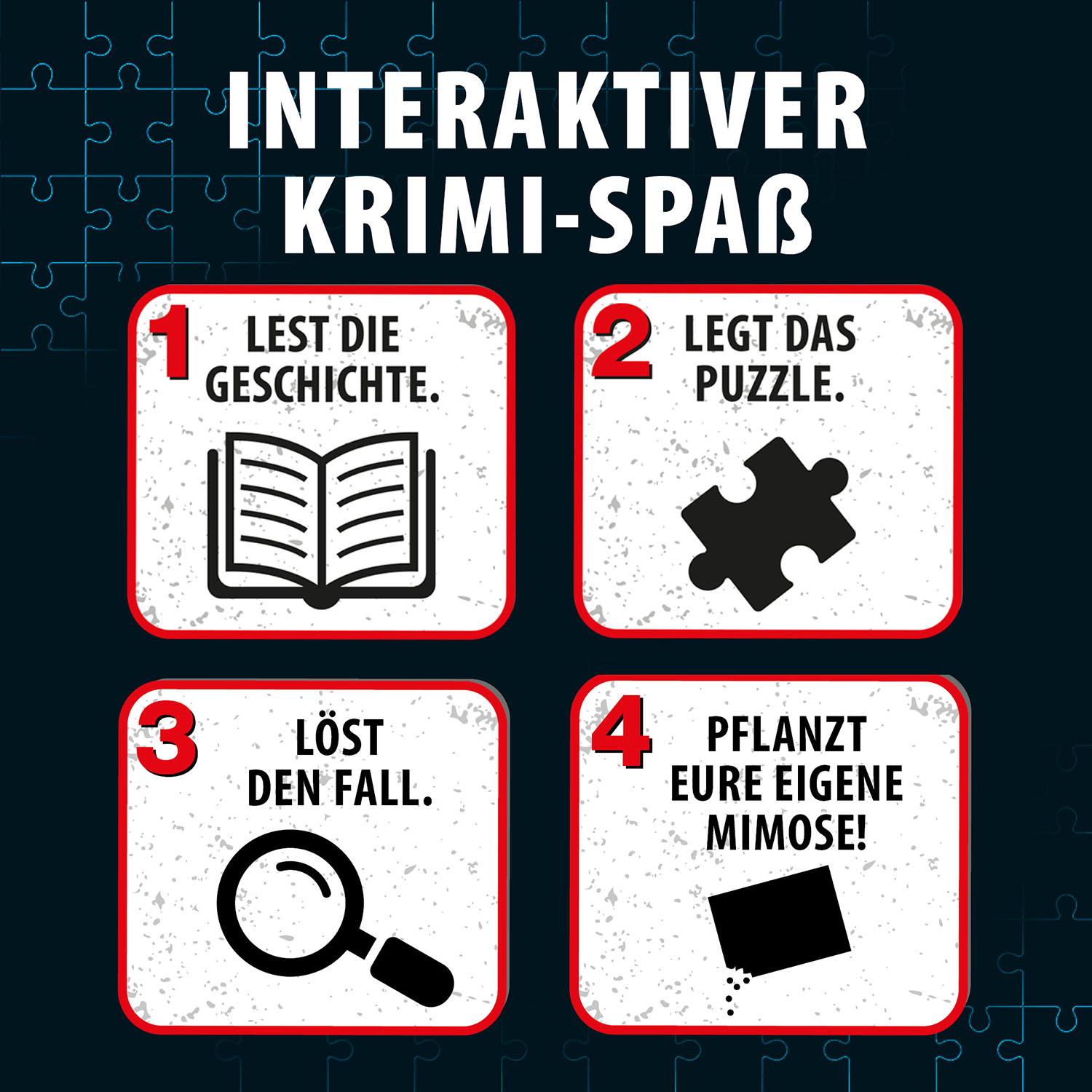 Beispielinhalt (Bild) Krimi-Puzzle: Die drei ??? - Die Blüte des Verderbens