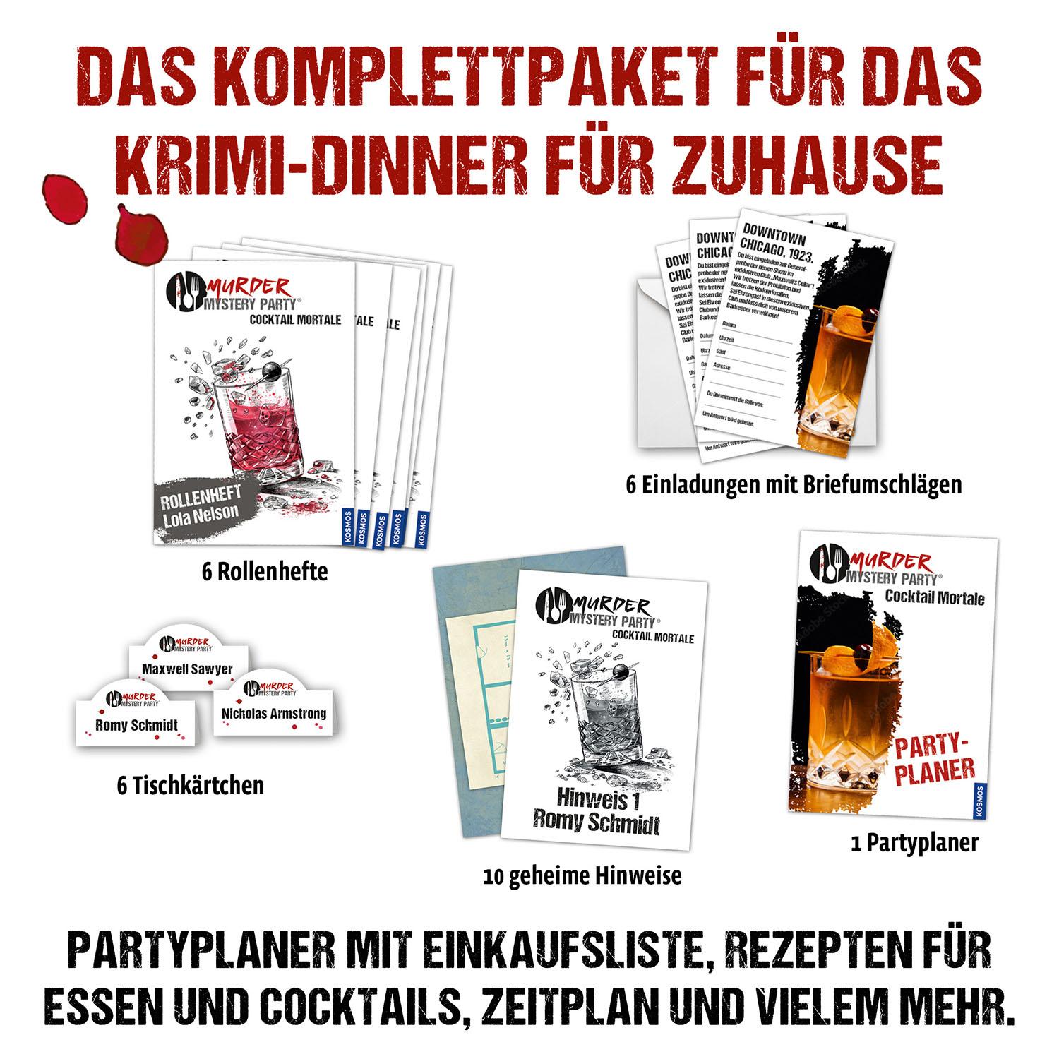Beispielinhalt (Bild) Murder Mystery Party Cocktail Mortale