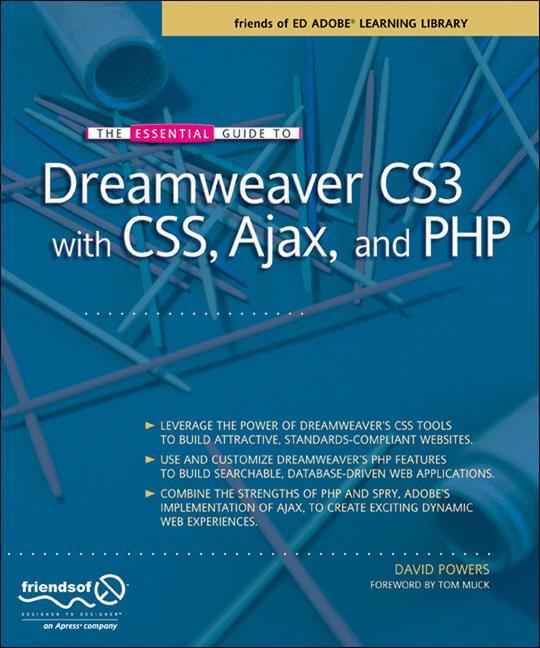 Vorderes Coverbild The Essential Guide to Dreamweaver Cs3 with Css, Ajax, and PHP