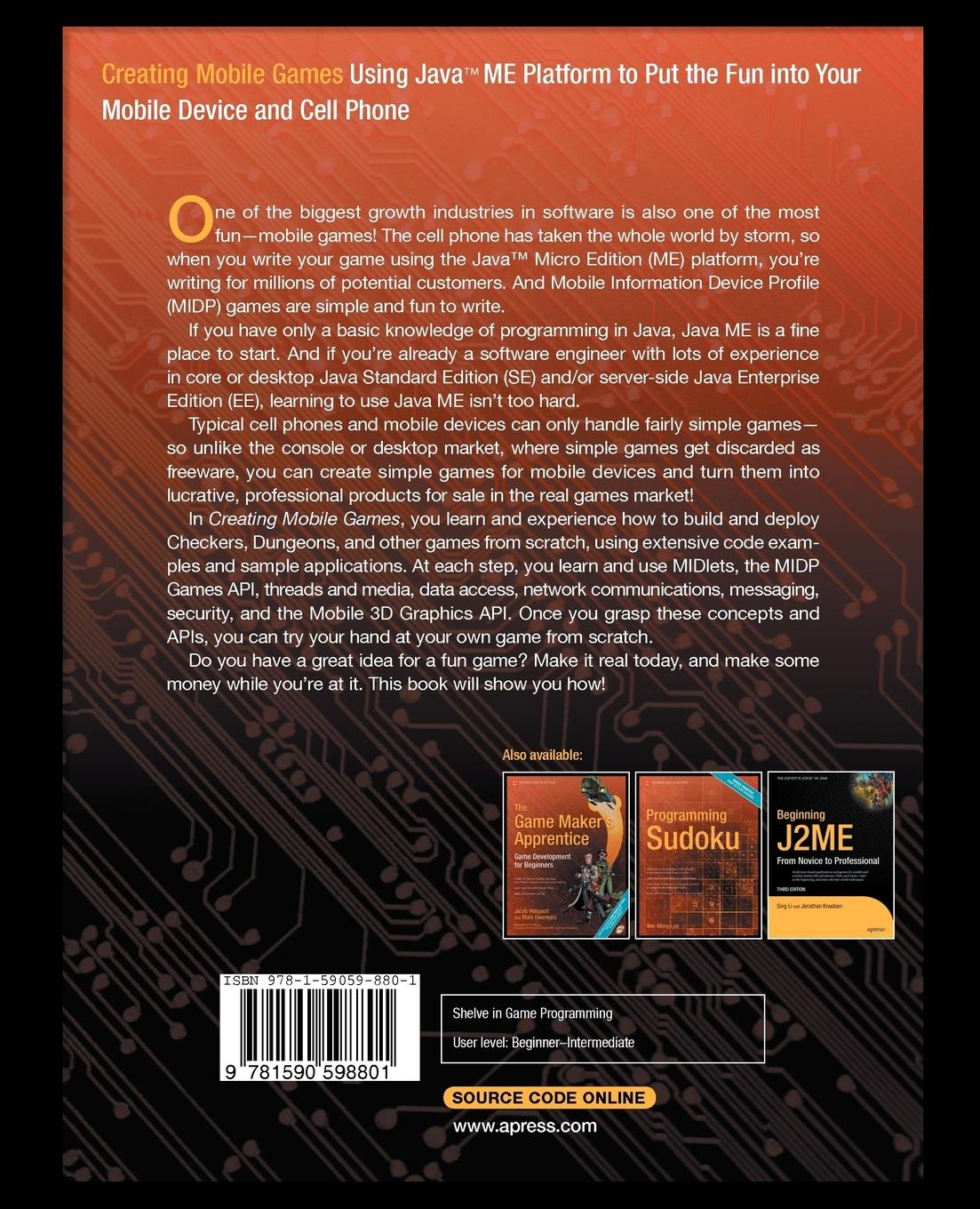 Rückseitencover Creating Mobile Games