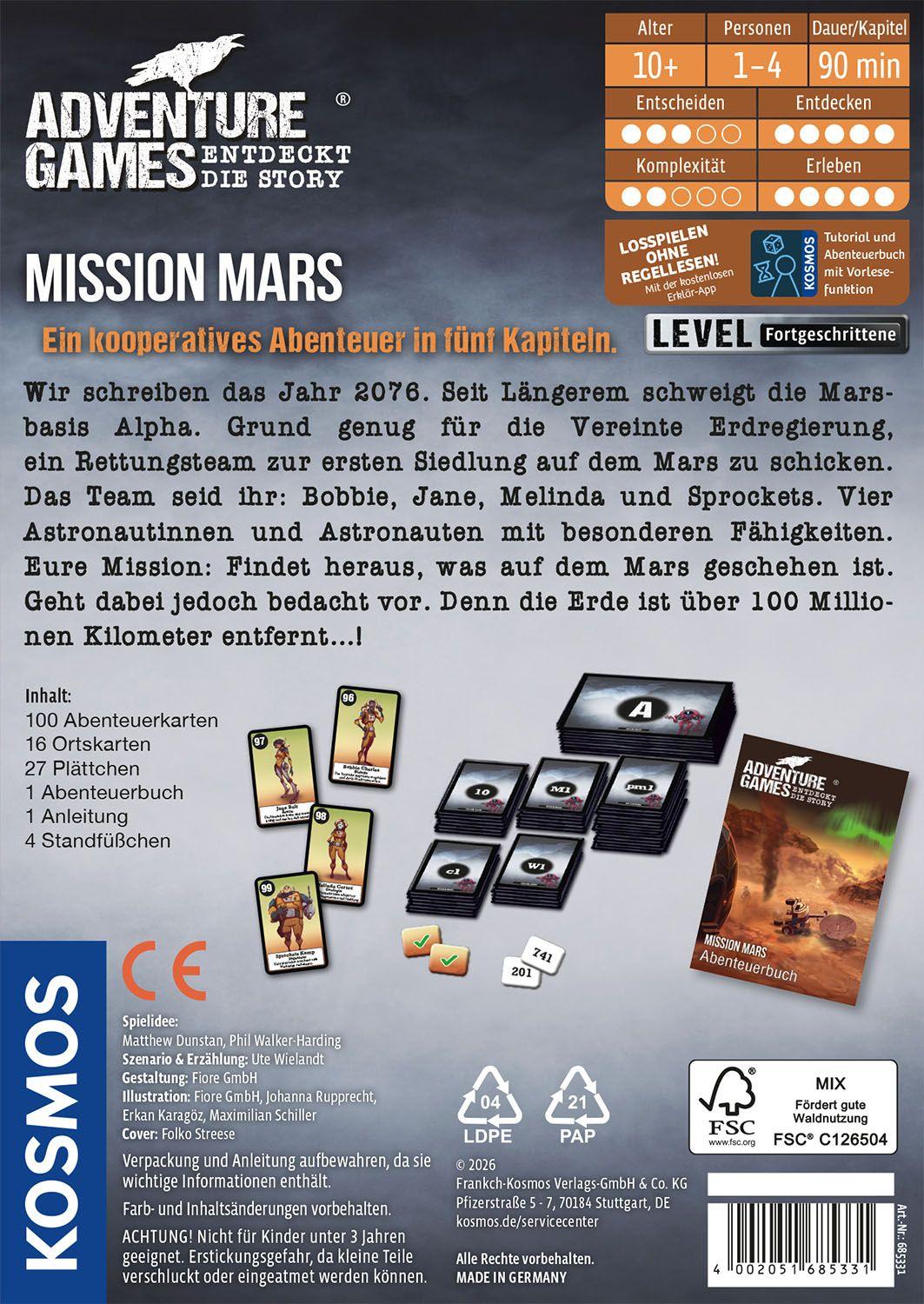 Beispielinhalt (Bild) Adventure Games - Mission Mars