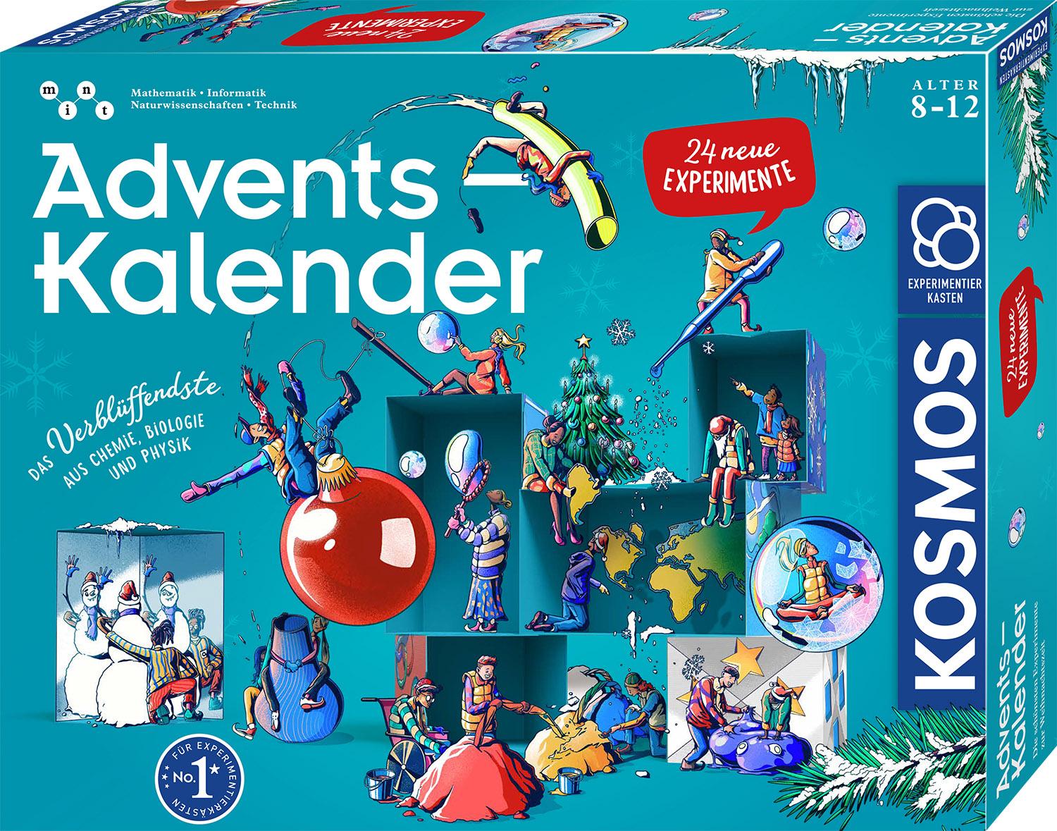 Vorderes Coverbild Adventskalender - Die schönsten Experimente zur Weihnachtszeit