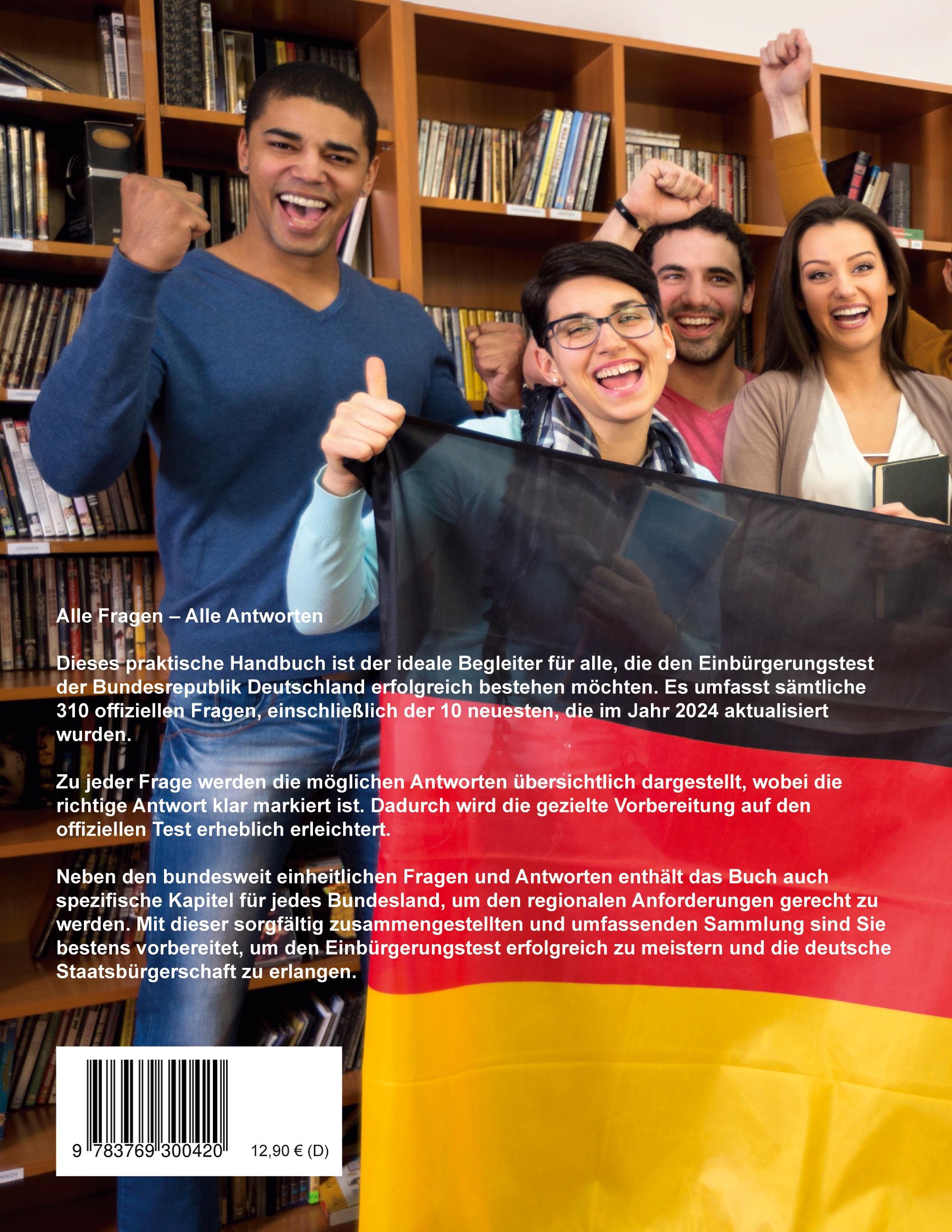Rückseitencover Einbürgerungstest Deutschland 2025