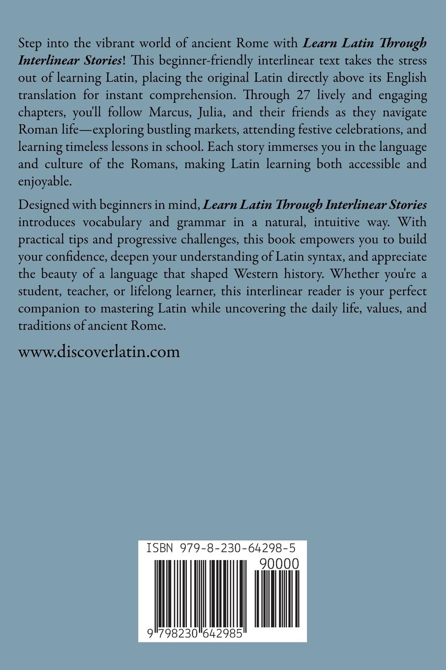 Rückseitencover Learn Latin Through Interlinear Stories