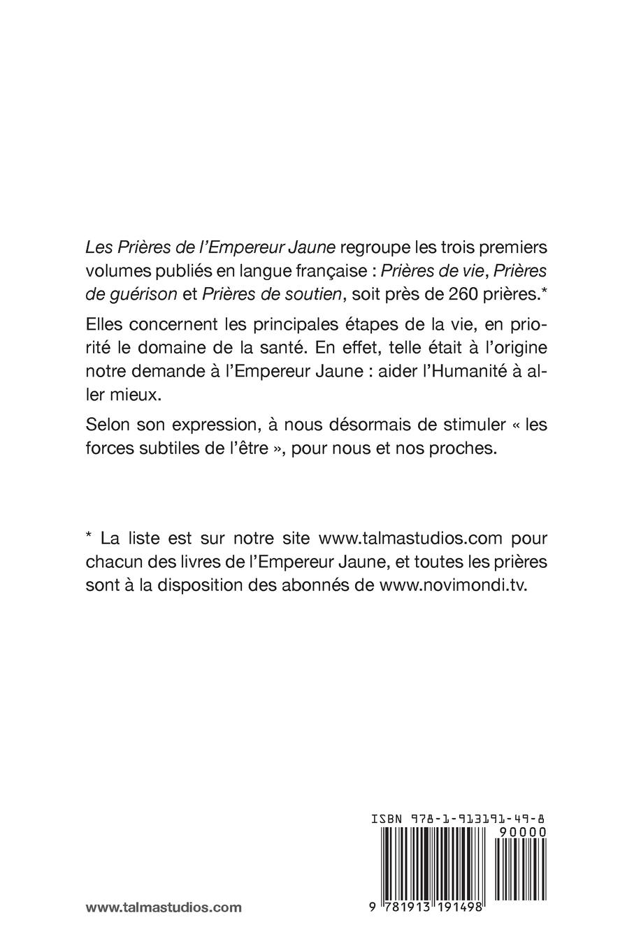 Rückseitencover LES PRIERES DE L'EMPEREUR JAUNE