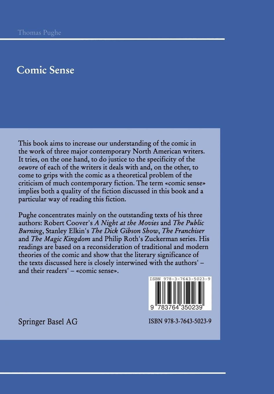 Rückseitencover Comic Sense