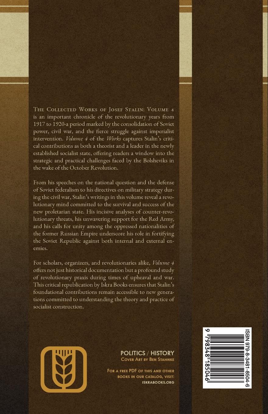 Rückseitencover Collected Works of Josef Stalin