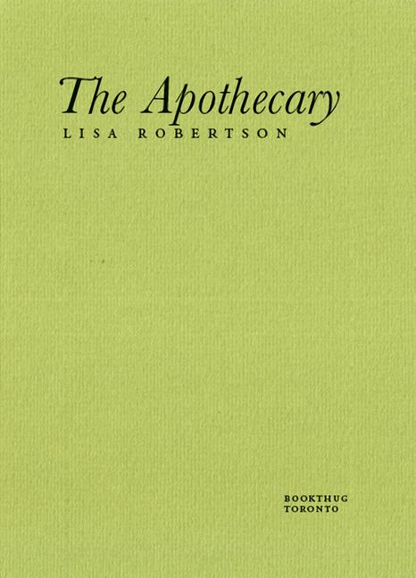 Vorderes Coverbild The Apothecary