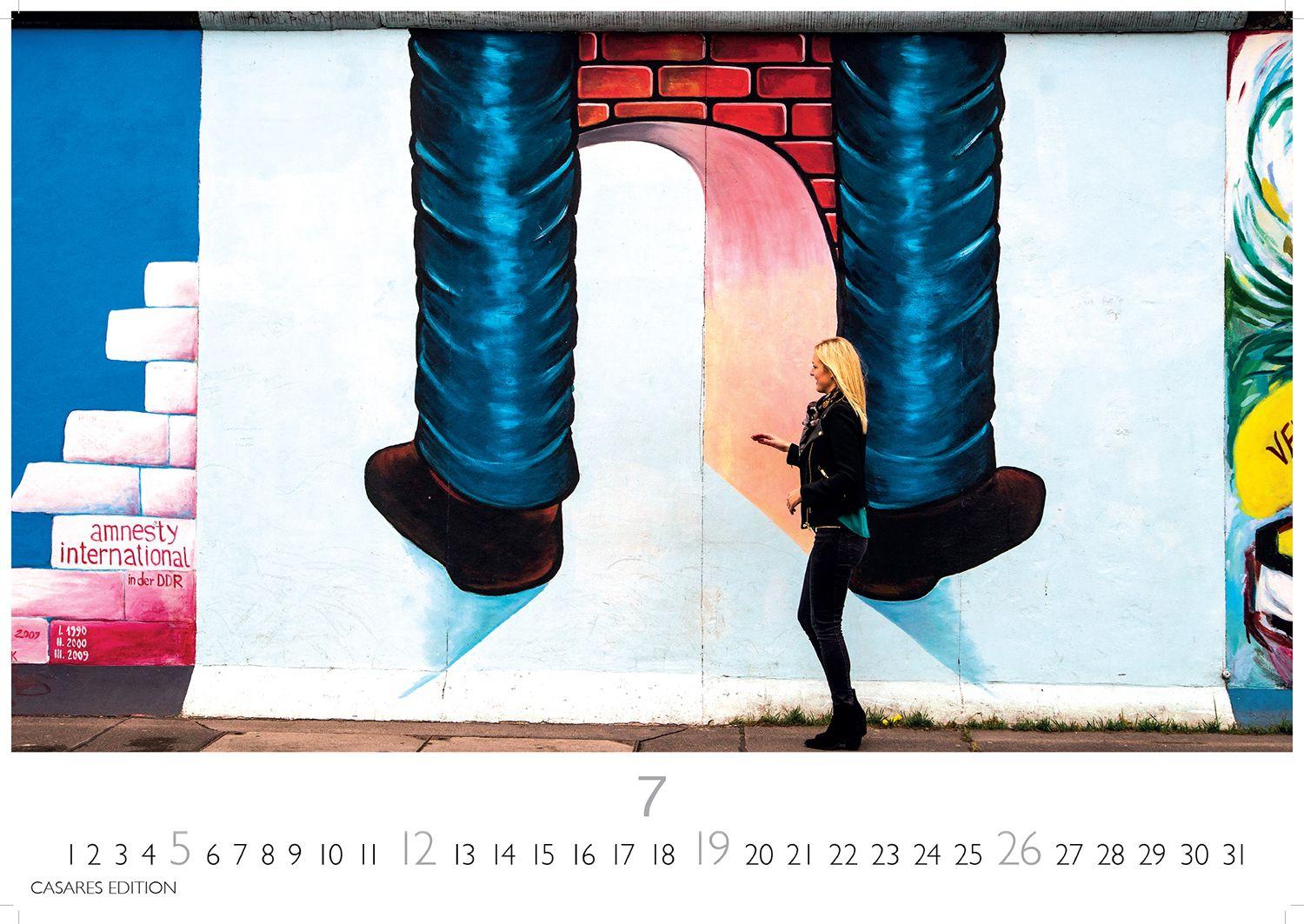 Beispielinhalt (Bild) Berlin Street Art Kalender 2026 - Wandkalender | Fotokalender Deutschland 24x35cm - Vielfalt und Kreativität der urbanen Kunst