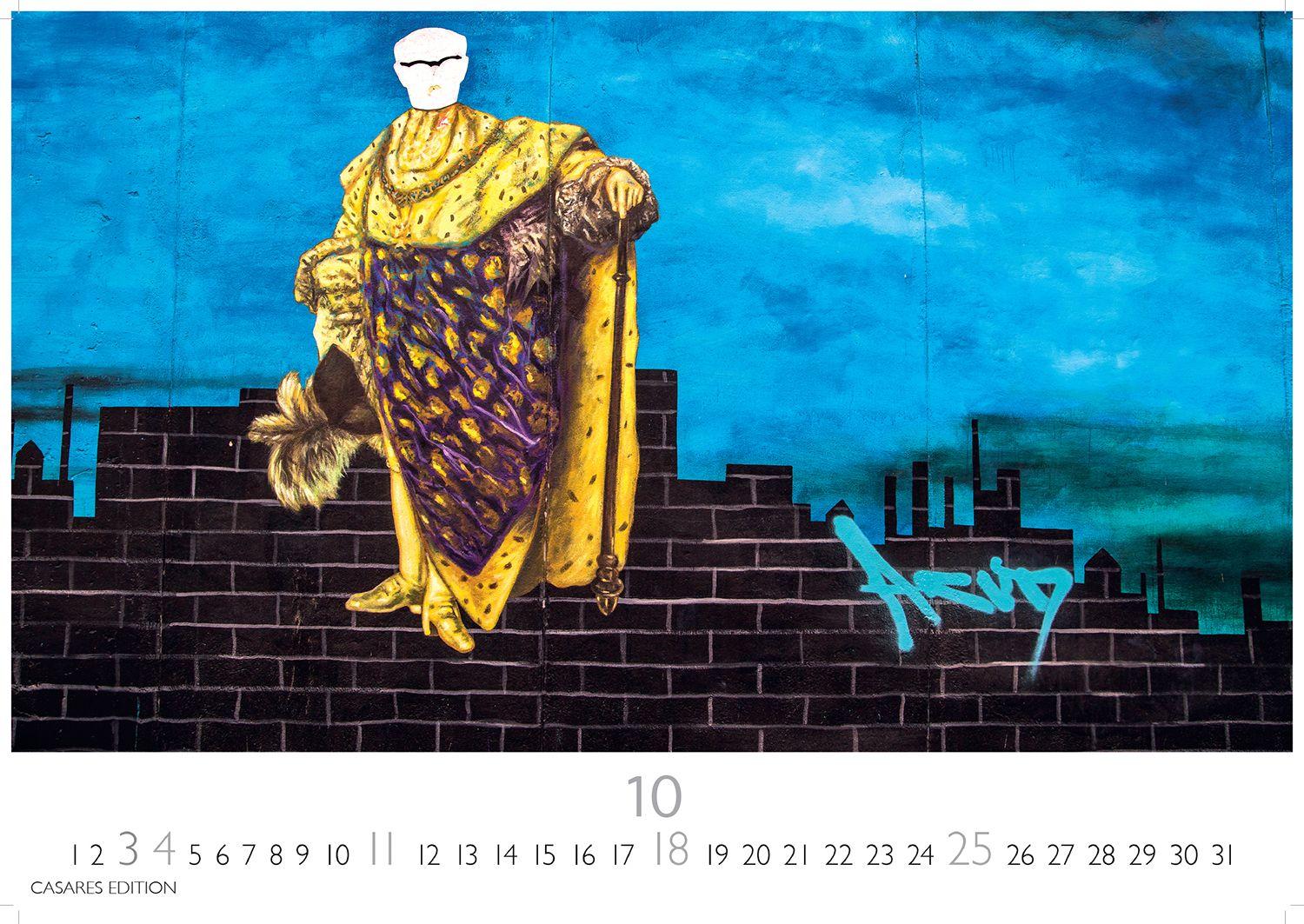 Beispielinhalt (Bild) Berlin Street Art Kalender 2026 - Wandkalender | Fotokalender Deutschland 24x35cm - Vielfalt und Kreativität der urbanen Kunst
