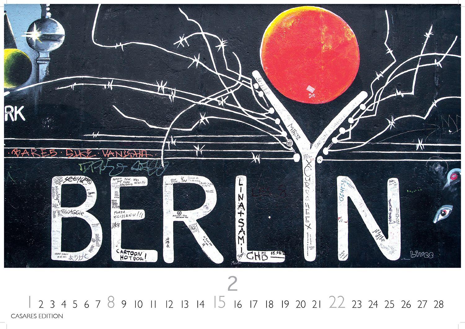 Beispielinhalt (Bild) Berlin Street Art Kalender 2026 - Wandkalender | Fotokalender Deutschland 24x35cm - Vielfalt und Kreativität der urbanen Kunst