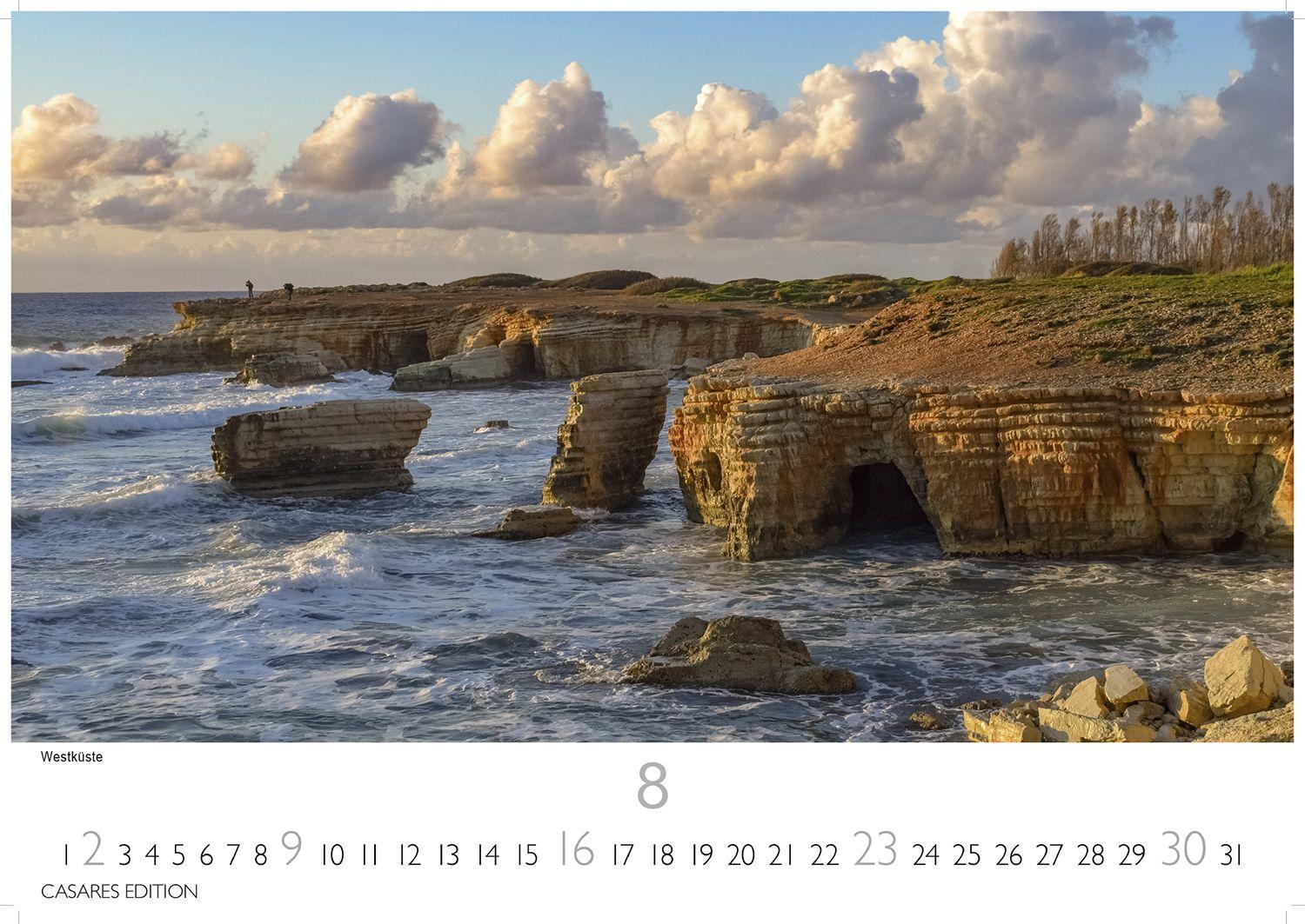 Beispielinhalt (Bild) Zypern Kalender 2026 - Wandkalender | Fotokalender Mittelmeer 24x35cm - Wunderschöne Fotografien von Zypern, Monat für Monat.