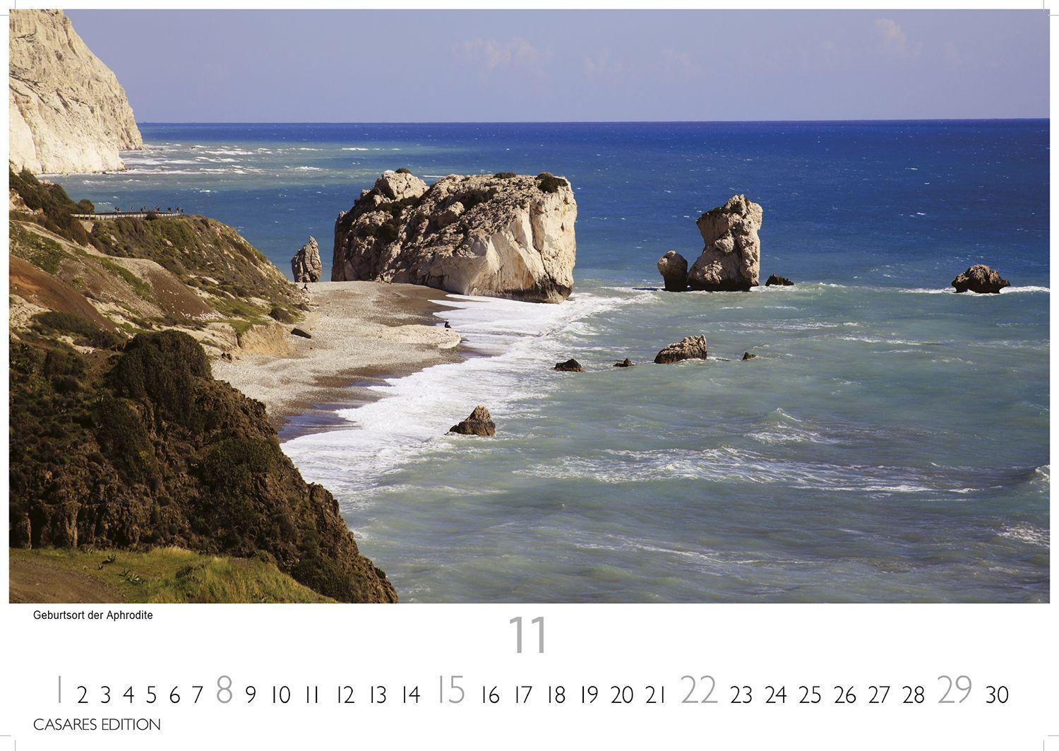 Beispielinhalt (Bild) Zypern Kalender 2026 - Wandkalender | Fotokalender Mittelmeer 24x35cm - Wunderschöne Fotografien von Zypern, Monat für Monat.