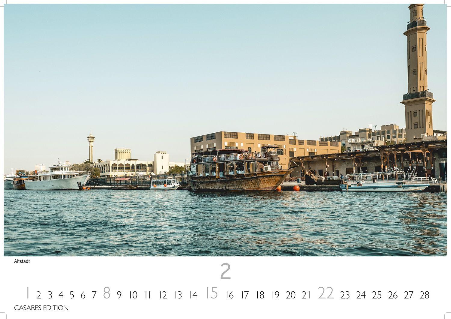 Beispielinhalt (Bild) Dubai/Abu Dhabi Kalender 2026 - Wandkalender | Fotokalender Orient 24x35 cm - . mit atemberaubenden Bildern - Perfekt für Dubai Fans & Reiseliebhaber