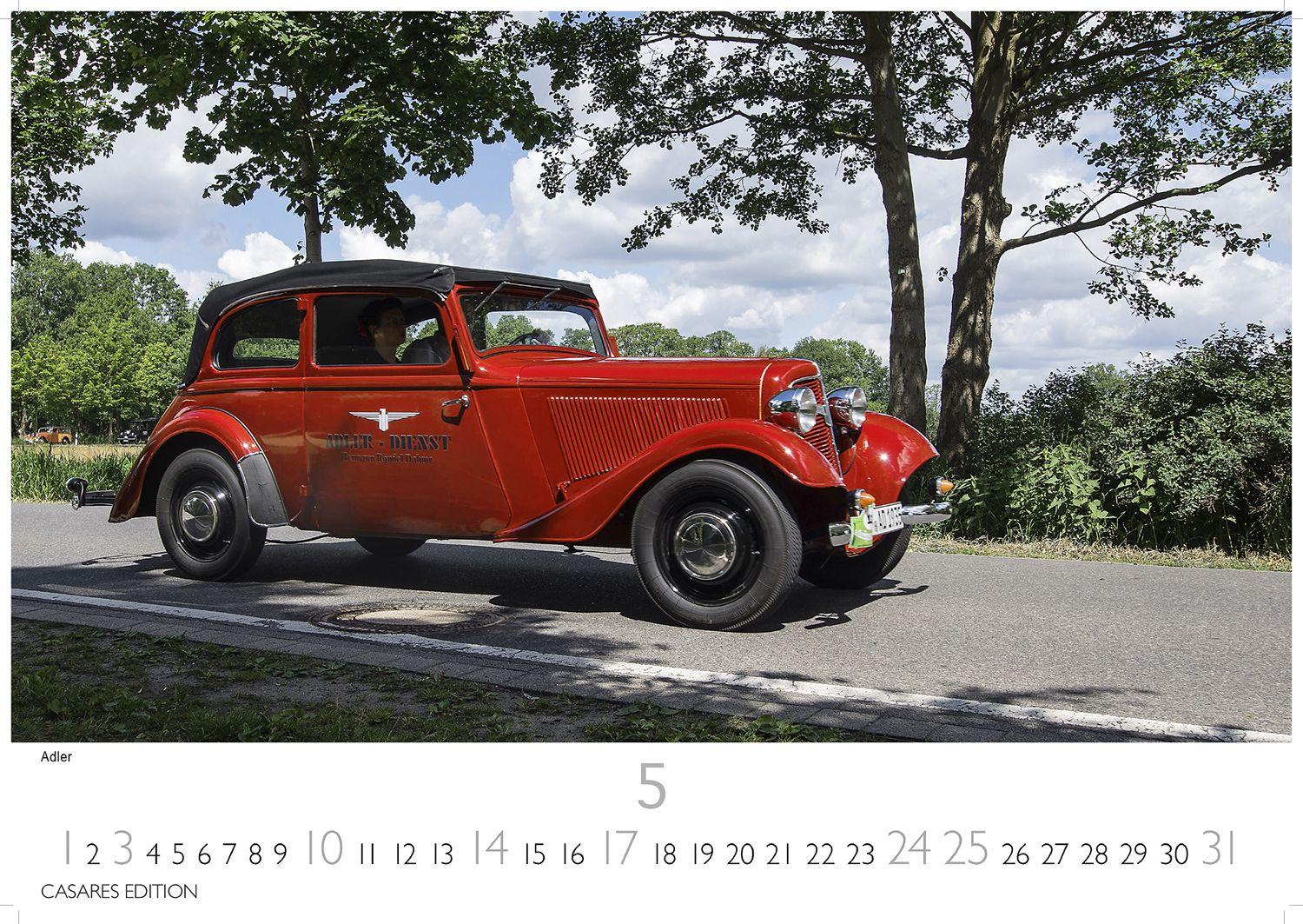 Beispielinhalt (Bild) German Classic Cars Kalender 2026 - Wandkalender | Fotokalender Oldtimer 24x35 cm - deutsche Oldtimer - Meisterwerke deutscher Automobilgeschichte