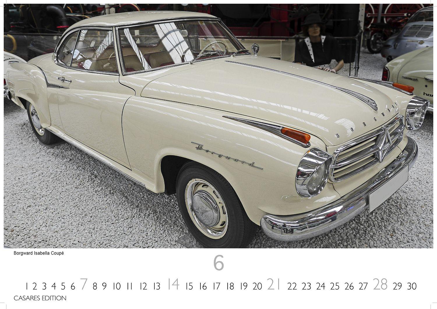 Beispielinhalt (Bild) German Classic Cars Kalender 2026 - Wandkalender | Fotokalender Oldtimer 24x35 cm - deutsche Oldtimer - Meisterwerke deutscher Automobilgeschichte