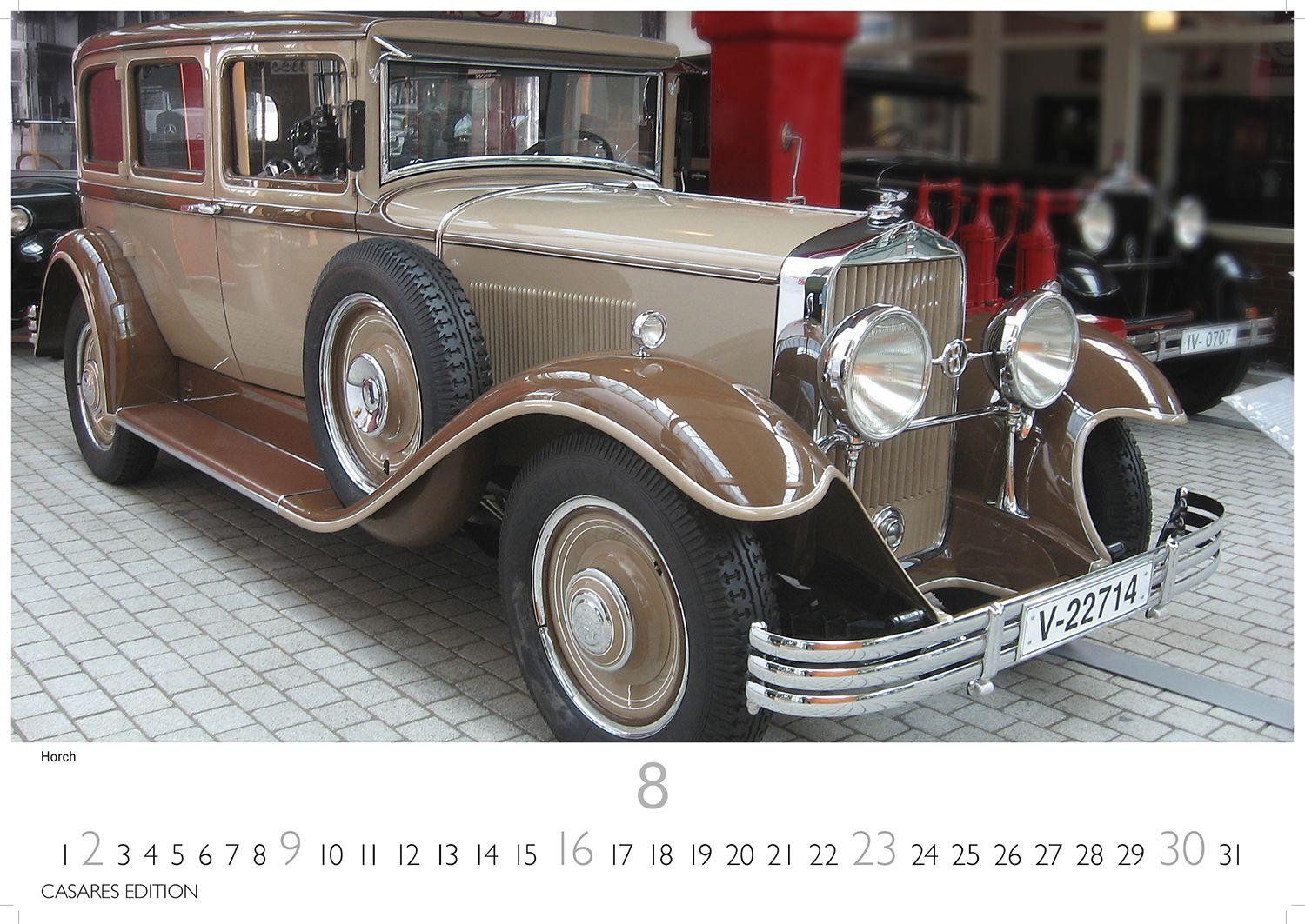 Beispielinhalt (Bild) German Classic Cars Kalender 2026 - Wandkalender | Fotokalender Oldtimer 24x35 cm - deutsche Oldtimer - Meisterwerke deutscher Automobilgeschichte