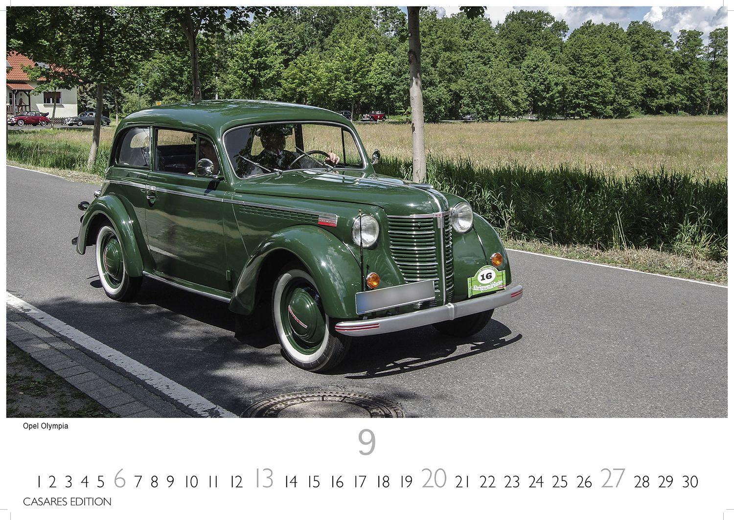 Beispielinhalt (Bild) German Classic Cars Kalender 2026 - Wandkalender | Fotokalender Oldtimer 24x35 cm - deutsche Oldtimer - Meisterwerke deutscher Automobilgeschichte