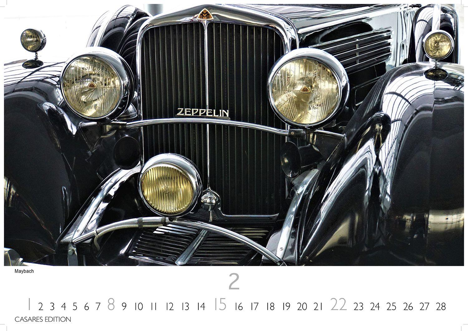 Beispielinhalt (Bild) German Classic Cars Kalender 2026 - Wandkalender | Fotokalender Oldtimer 24x35 cm - deutsche Oldtimer - Meisterwerke deutscher Automobilgeschichte