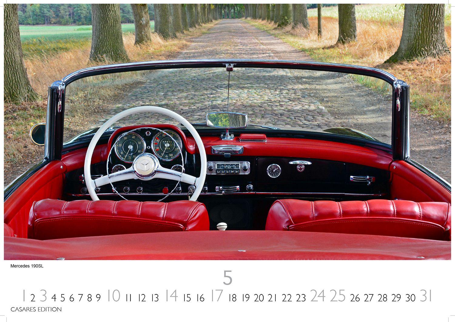 Beispielinhalt (Bild) Mercedes Classic Cars Kalender 2026 - Wandkalender | Fotokalender Oldtimer 35x50cm Großfofrmat - Mercedes Oldtimer - Eleganz & Geschichte im Kalenderformat.