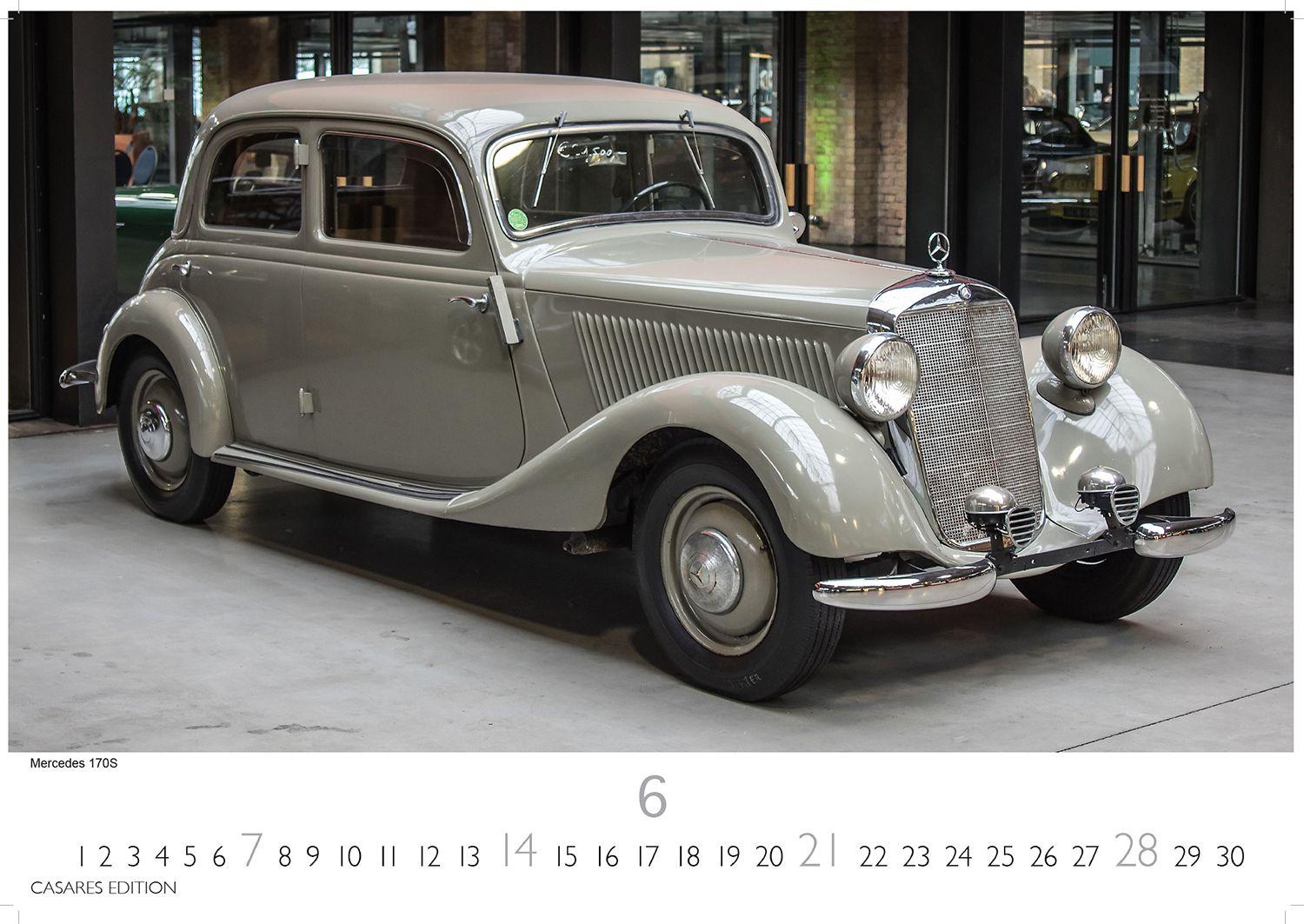 Beispielinhalt (Bild) Mercedes Classic Cars Kalender 2026 - Wandkalender | Fotokalender Oldtimer 35x50cm Großfofrmat - Mercedes Oldtimer - Eleganz & Geschichte im Kalenderformat.