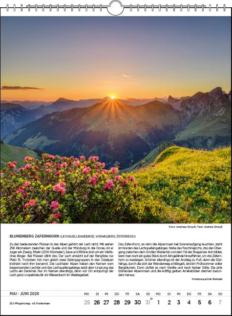 Beispielinhalt (Bild) Blodigs Alpenkalender 2026