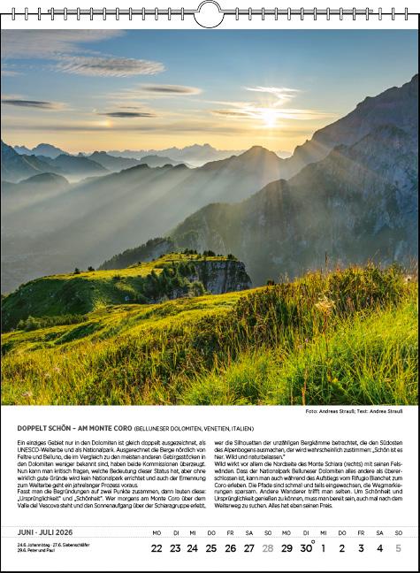 Beispielinhalt (Bild) Blodigs Alpenkalender 2026