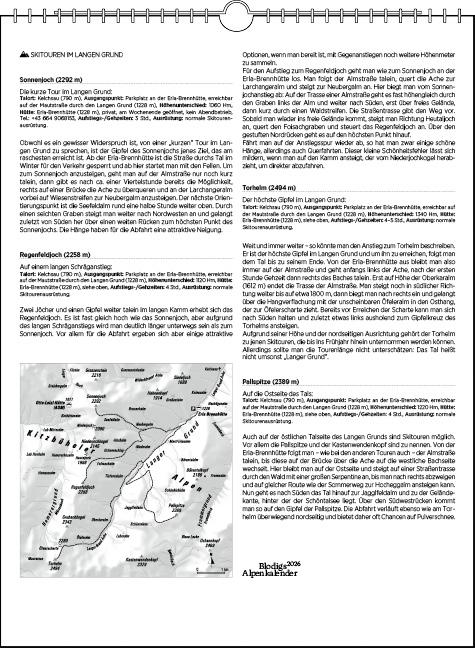 Beispielinhalt (Bild) Blodigs Alpenkalender 2026