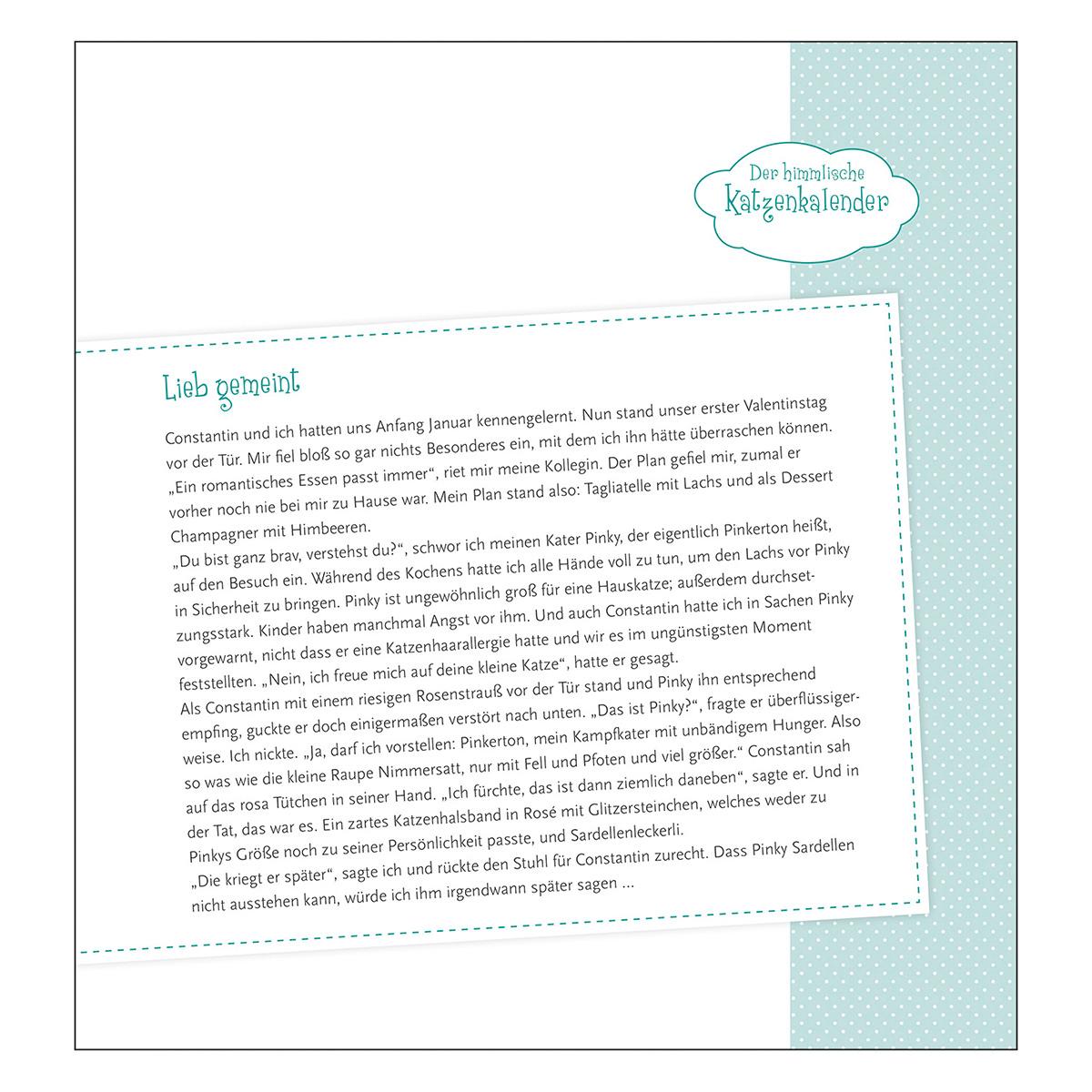Beispielinhalt (Bild) Der himmlische Katzenkalender 2026