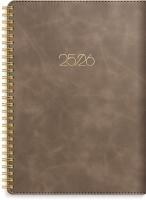 Vorderes Coverbild Burde Senator A5 Twist Braun Schülerkalender 2025/2026