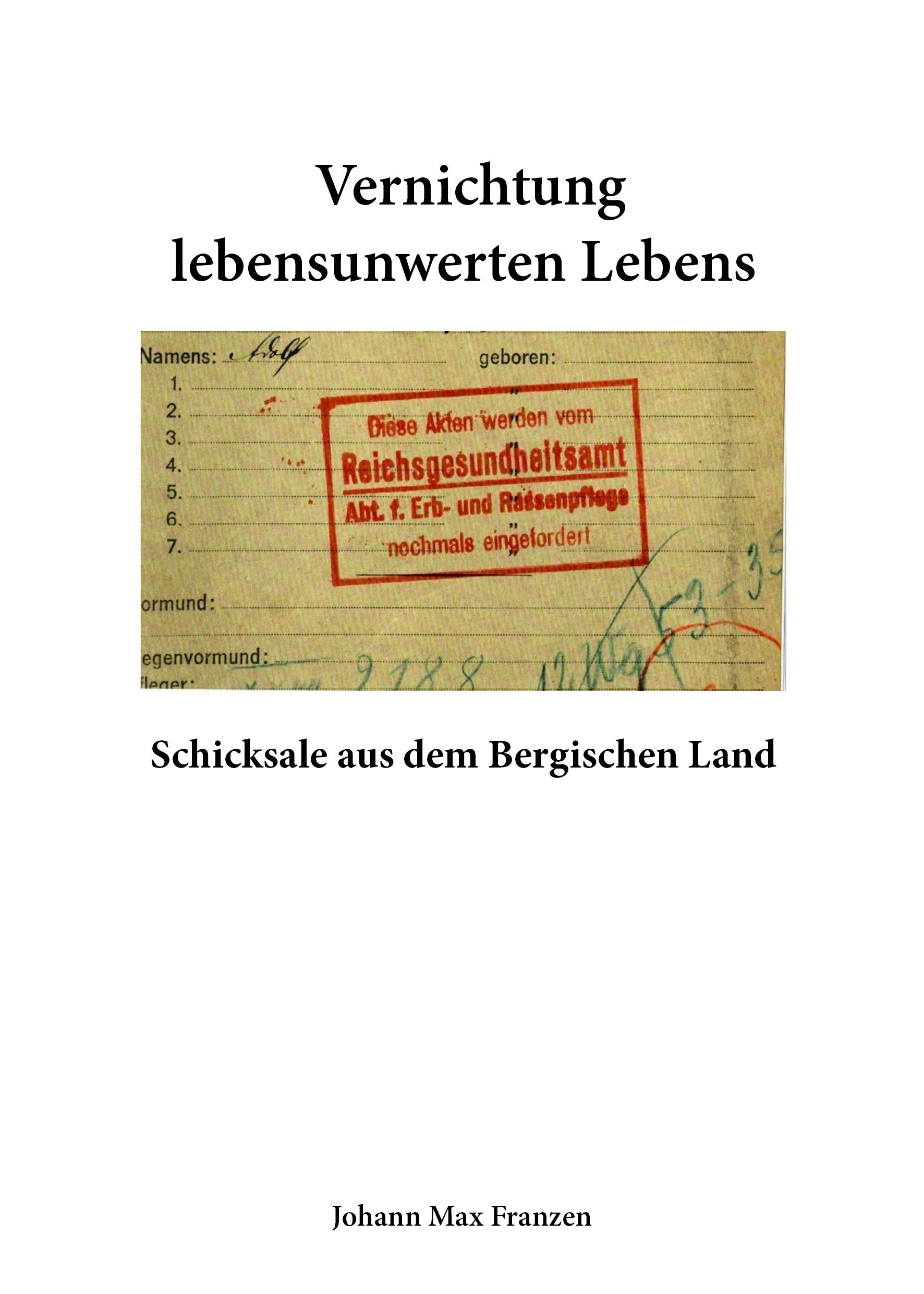 Vorderes Coverbild Vernichtung lebensunwerten Lebens