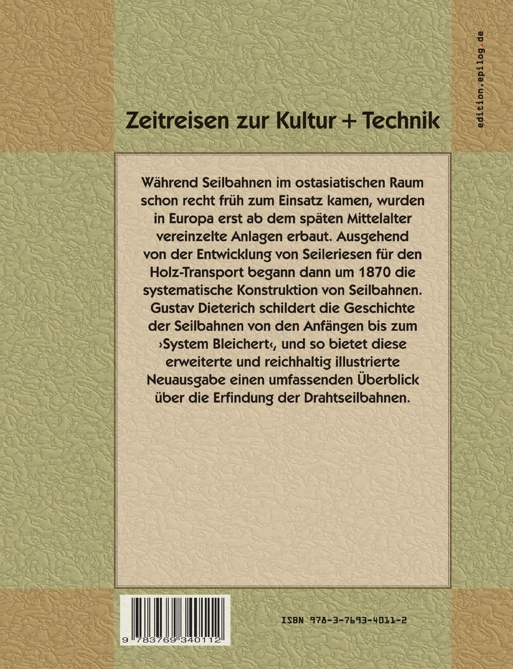 Rückseitencover Die Erfindung der Drahtseilbahnen
