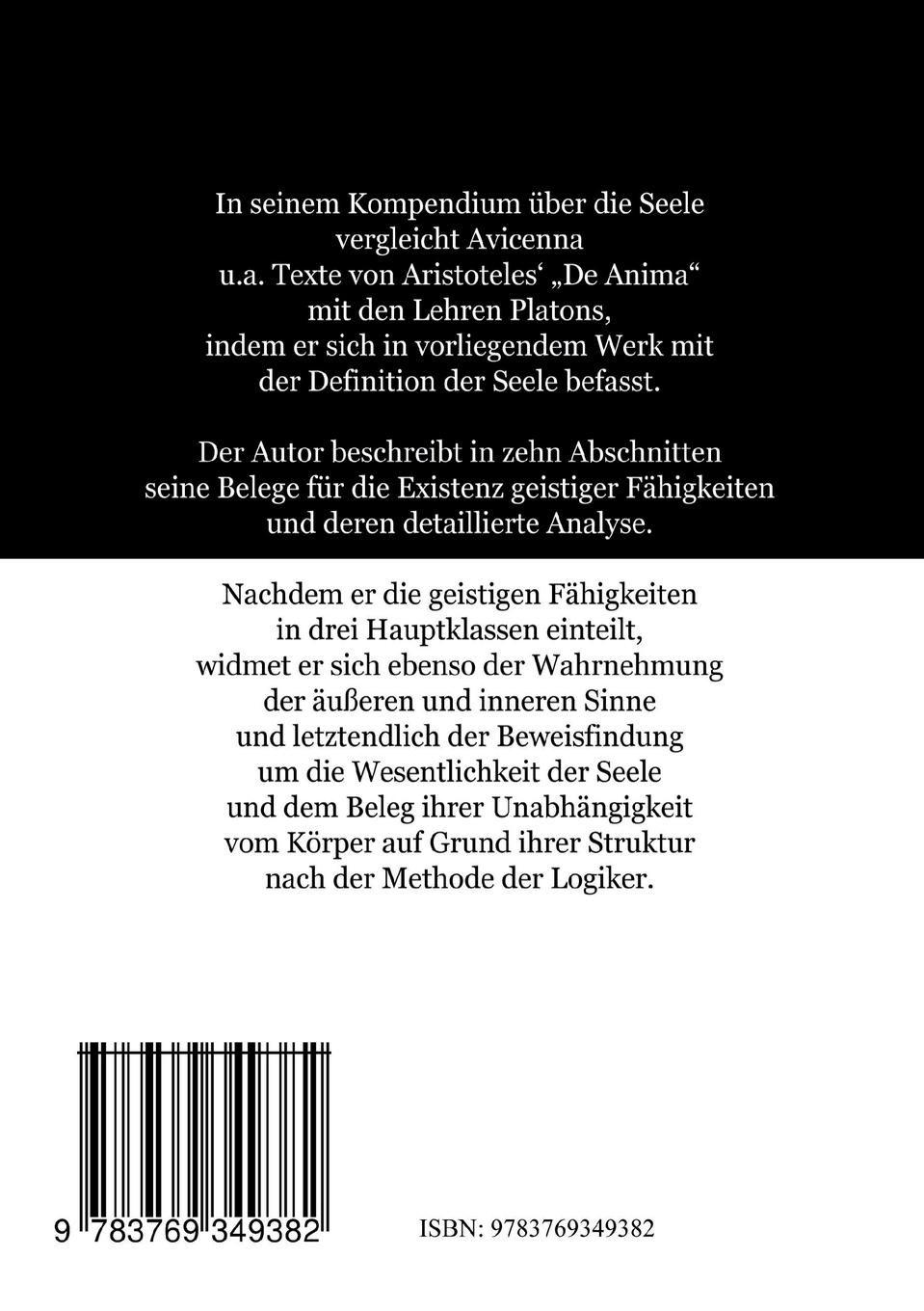 Rückseitencover Ein Kompendium über die Seele