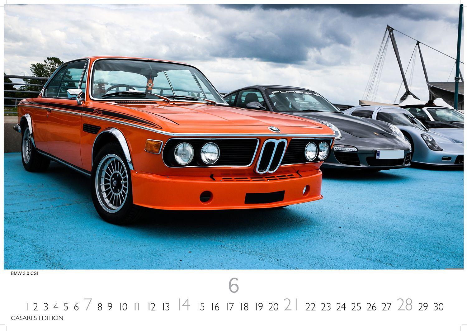 Beispielinhalt (Bild) BMW Classic Cars Kalender 2026 - Wandkalender | Fotokalender Oldtimer 35x50cm Großformat - Hochwertiger Oldtimer Kalender.